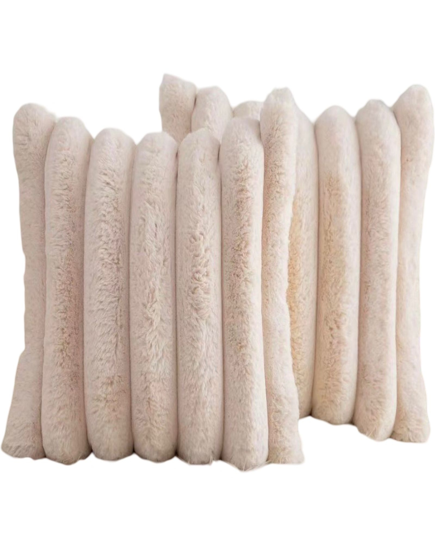 JUEGO DE 2 FUNDAS DE COJÍN PLUSH-ROSA - 1