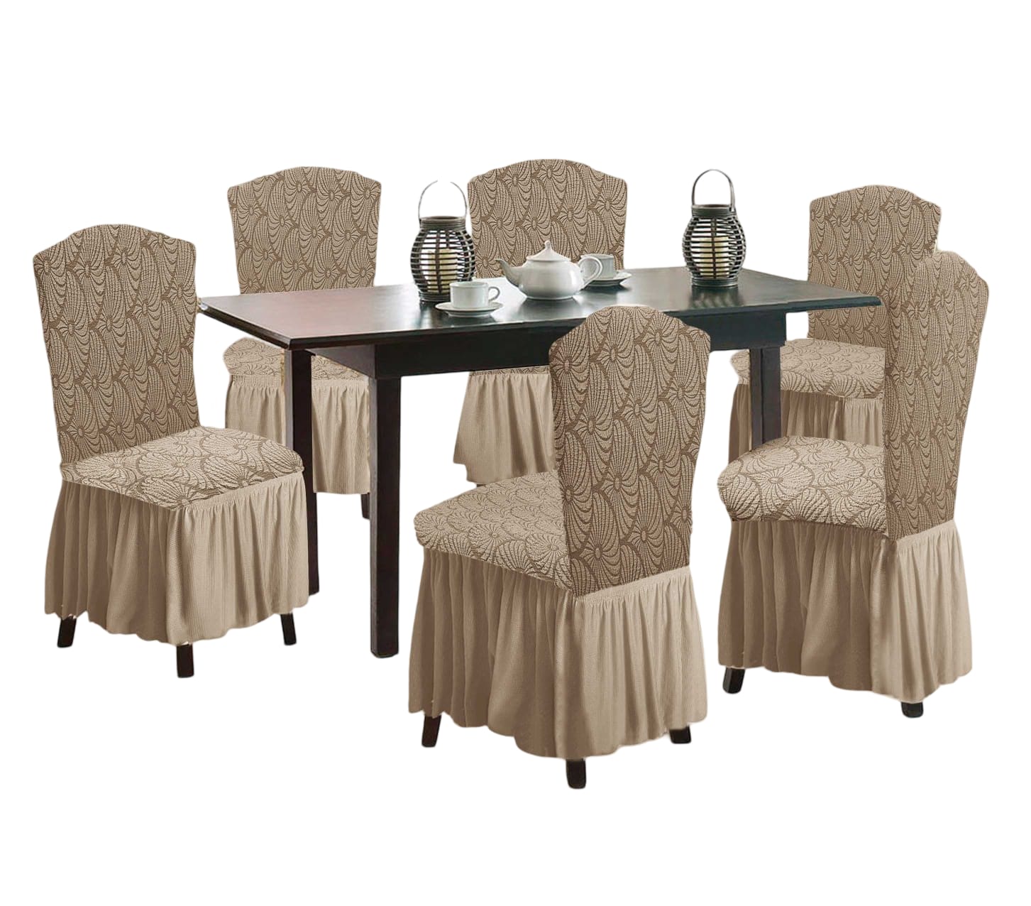 FUNDA 3D SILLA TURCAS PACK 6 F12 BEIGE - 1