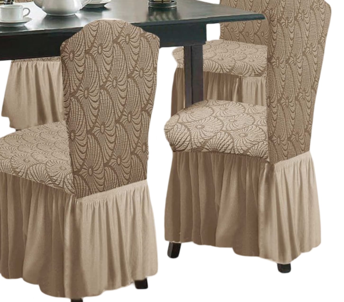 FUNDA 3D SILLA TURCAS PACK 6 F12 BEIGE - 2