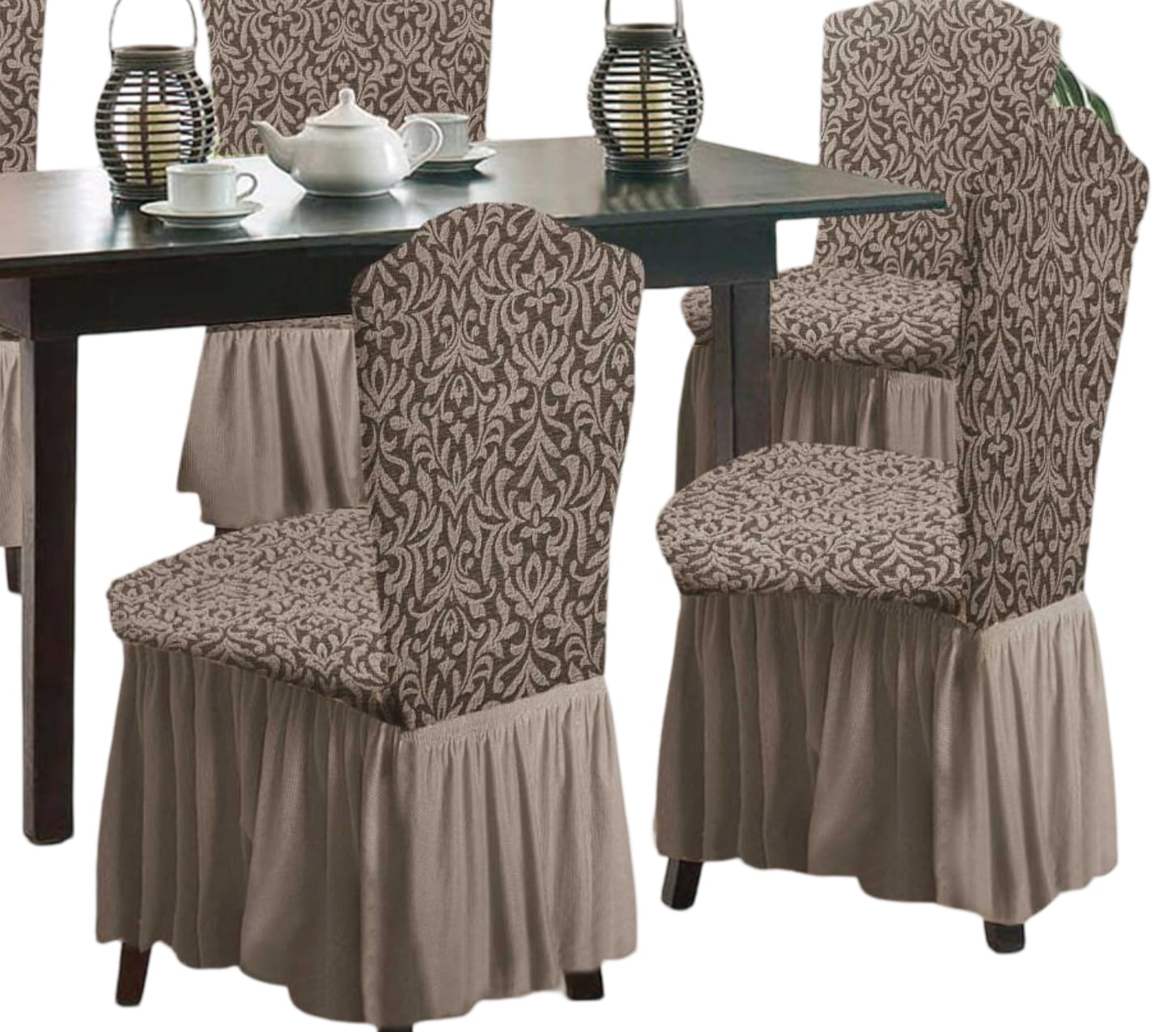 FUNDA 3D SILLA TURCAS PACK 6 F4 GRIS - 2