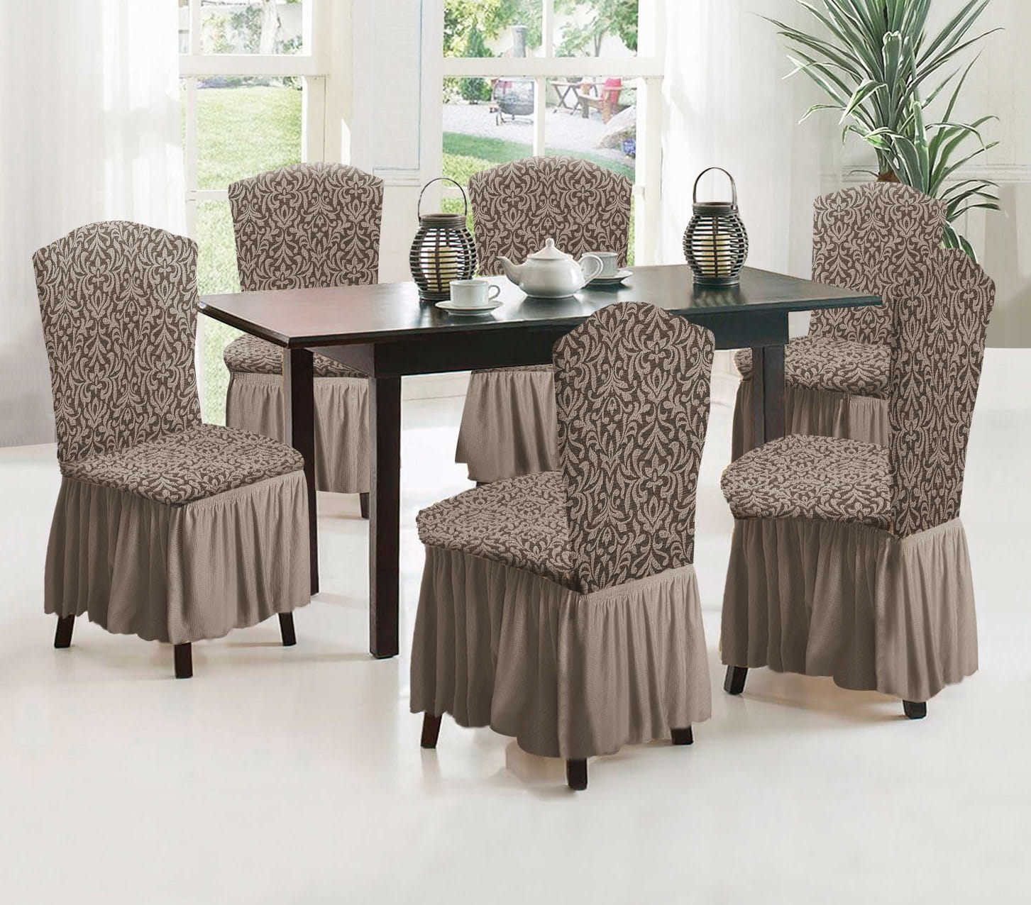 FUNDA 3D SILLA TURCAS PACK 6 F4 GRIS - 3