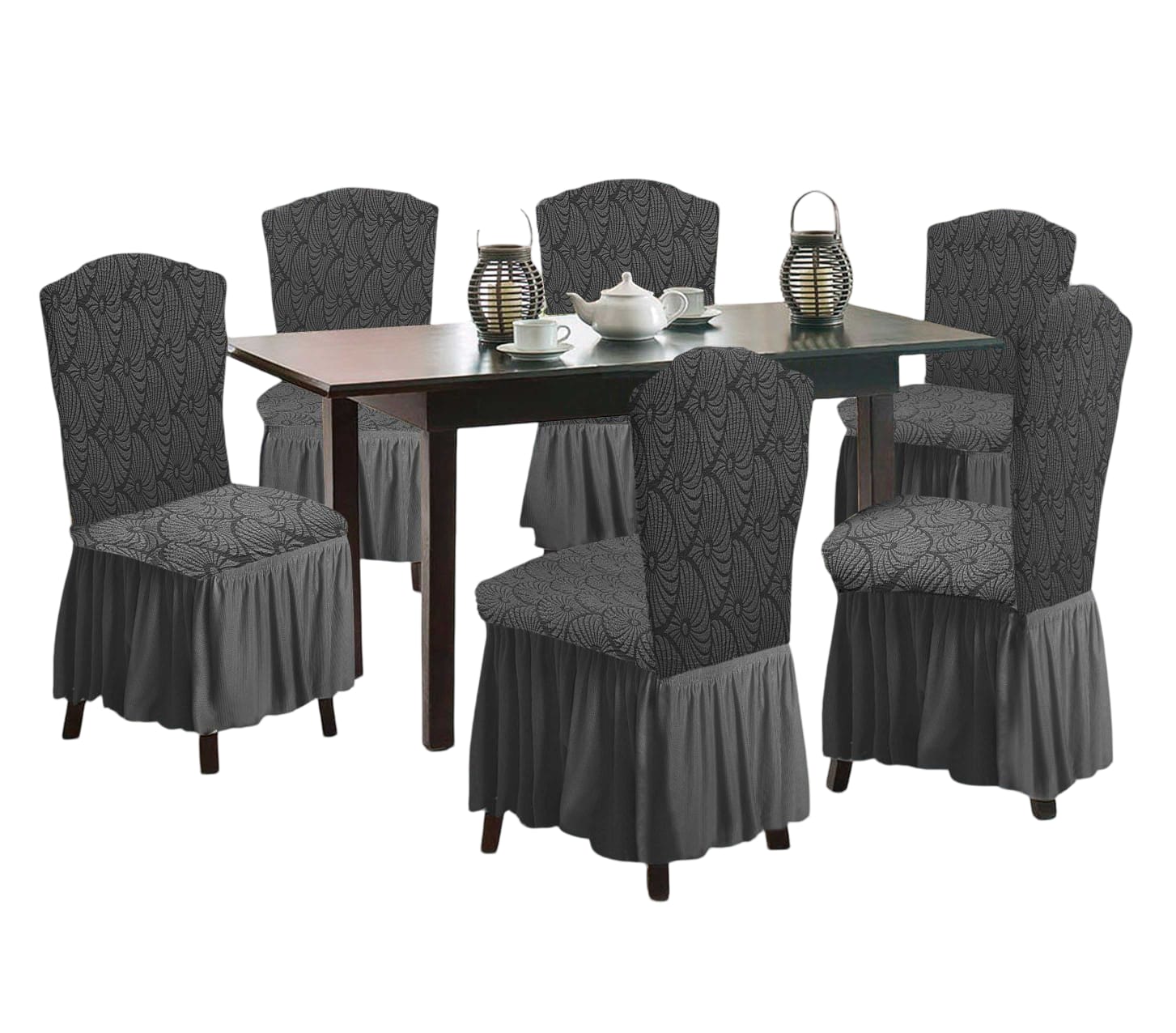 FUNDA 3D SILLA TURCAS PACK 6 F10 GRIS - 1