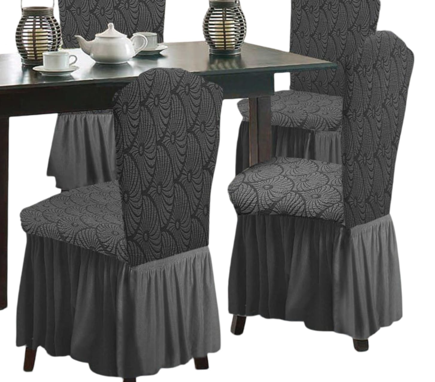 FUNDA 3D SILLA TURCAS PACK 6 F10 GRIS - 2