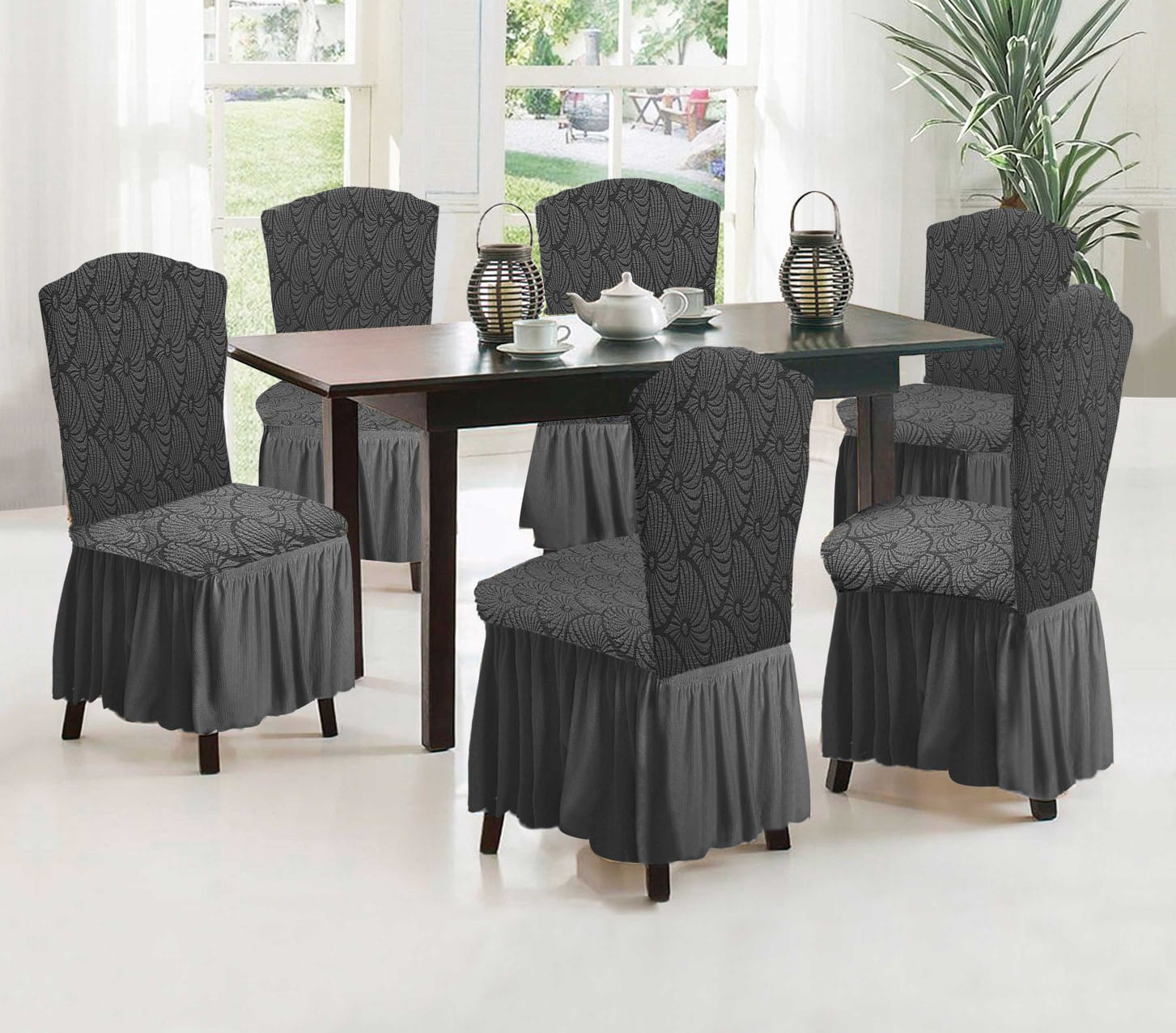 FUNDA 3D SILLA TURCAS PACK 6 F10 GRIS - 3