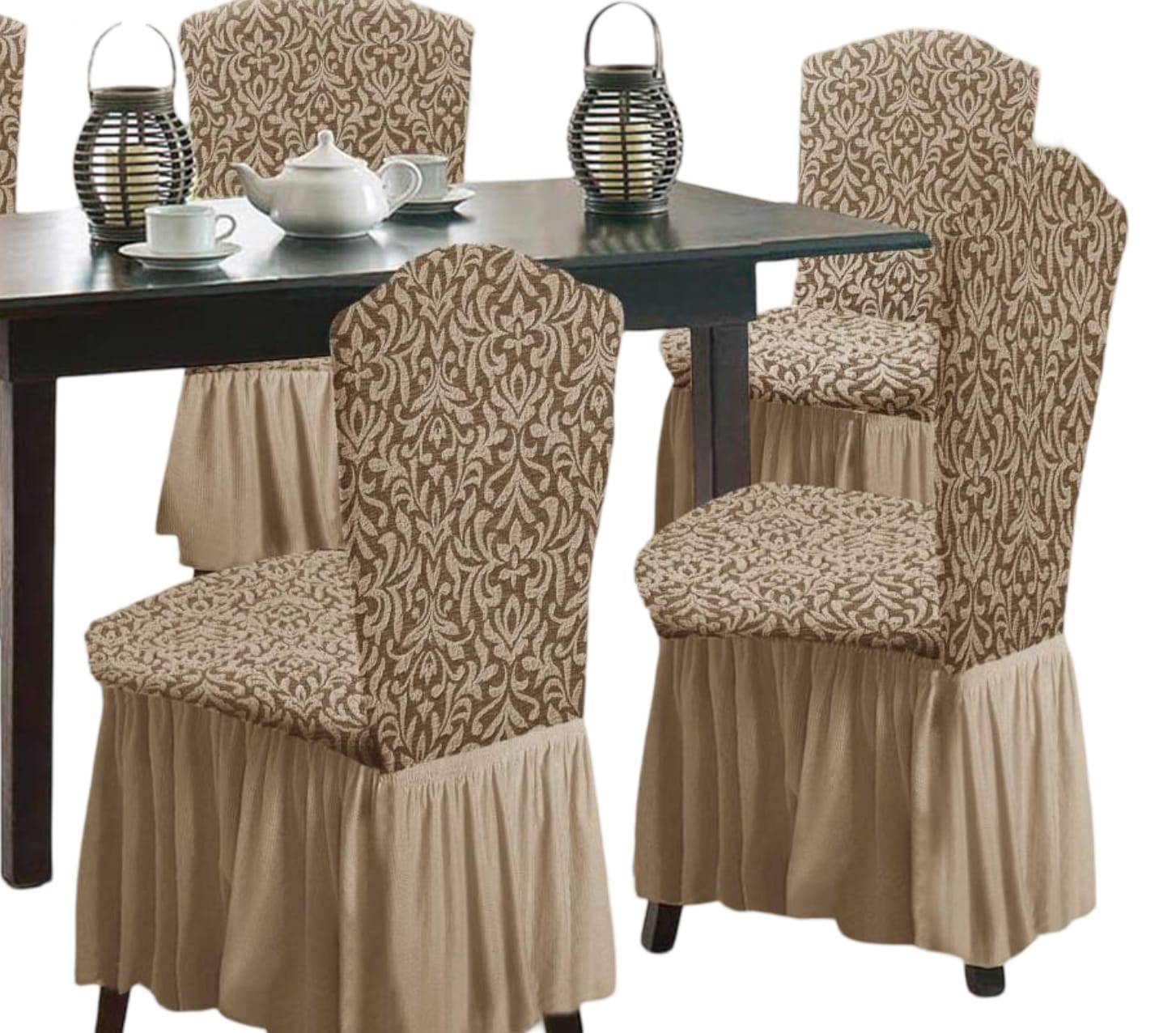 FUNDA 3D SILLA TURCAS PACK 6 F3 CAFÉ - 2