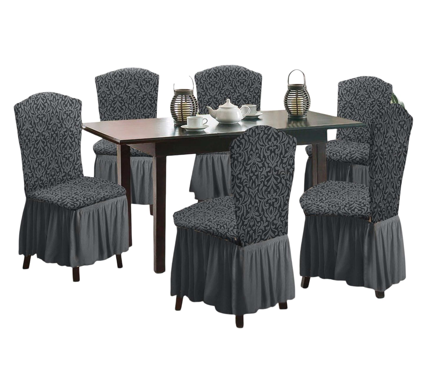 FUNDA 3D SILLA TURCAS PACK 6 F6 GRIS - 1