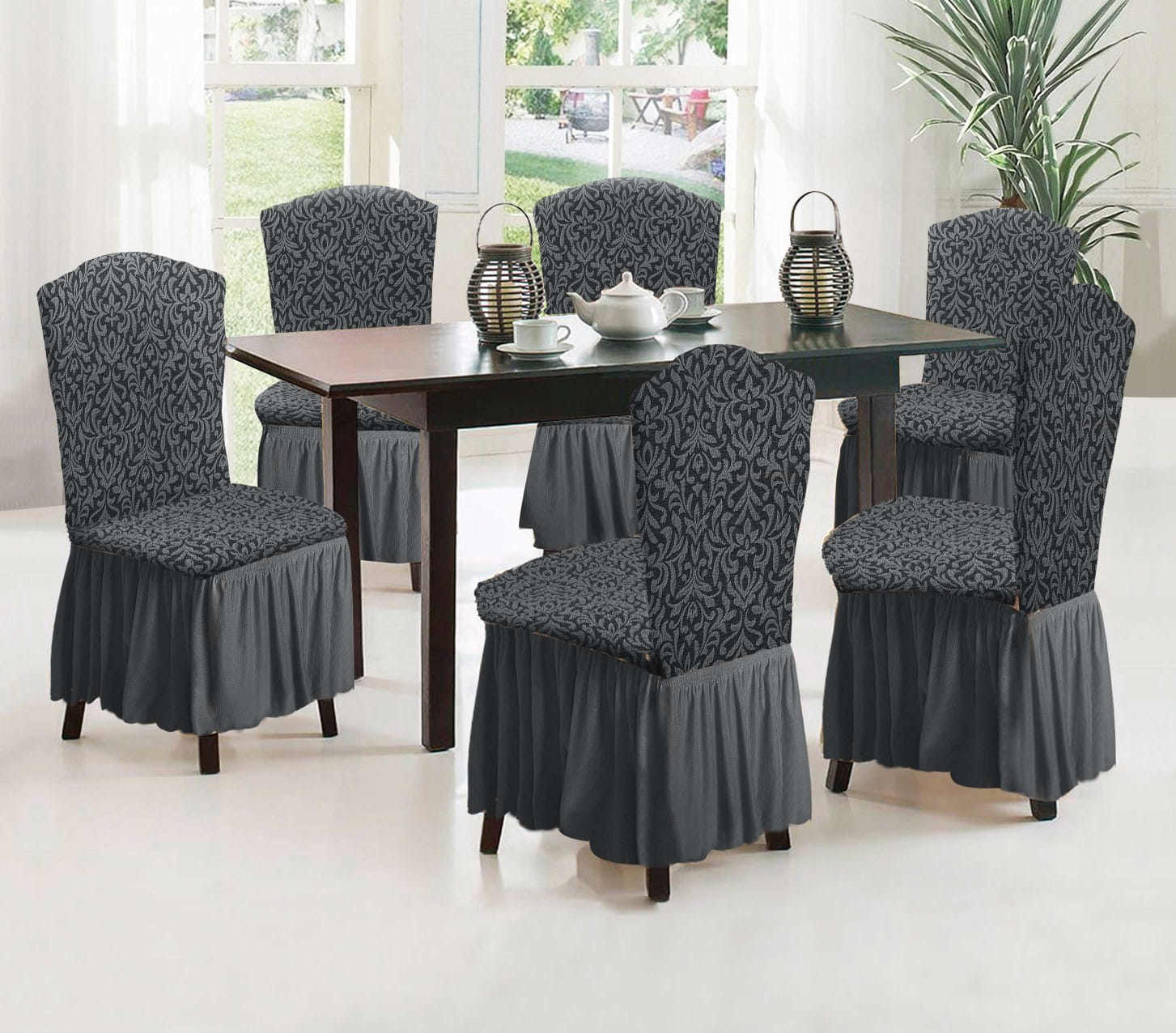 FUNDA 3D SILLA TURCAS PACK 6 F6 GRIS - 3