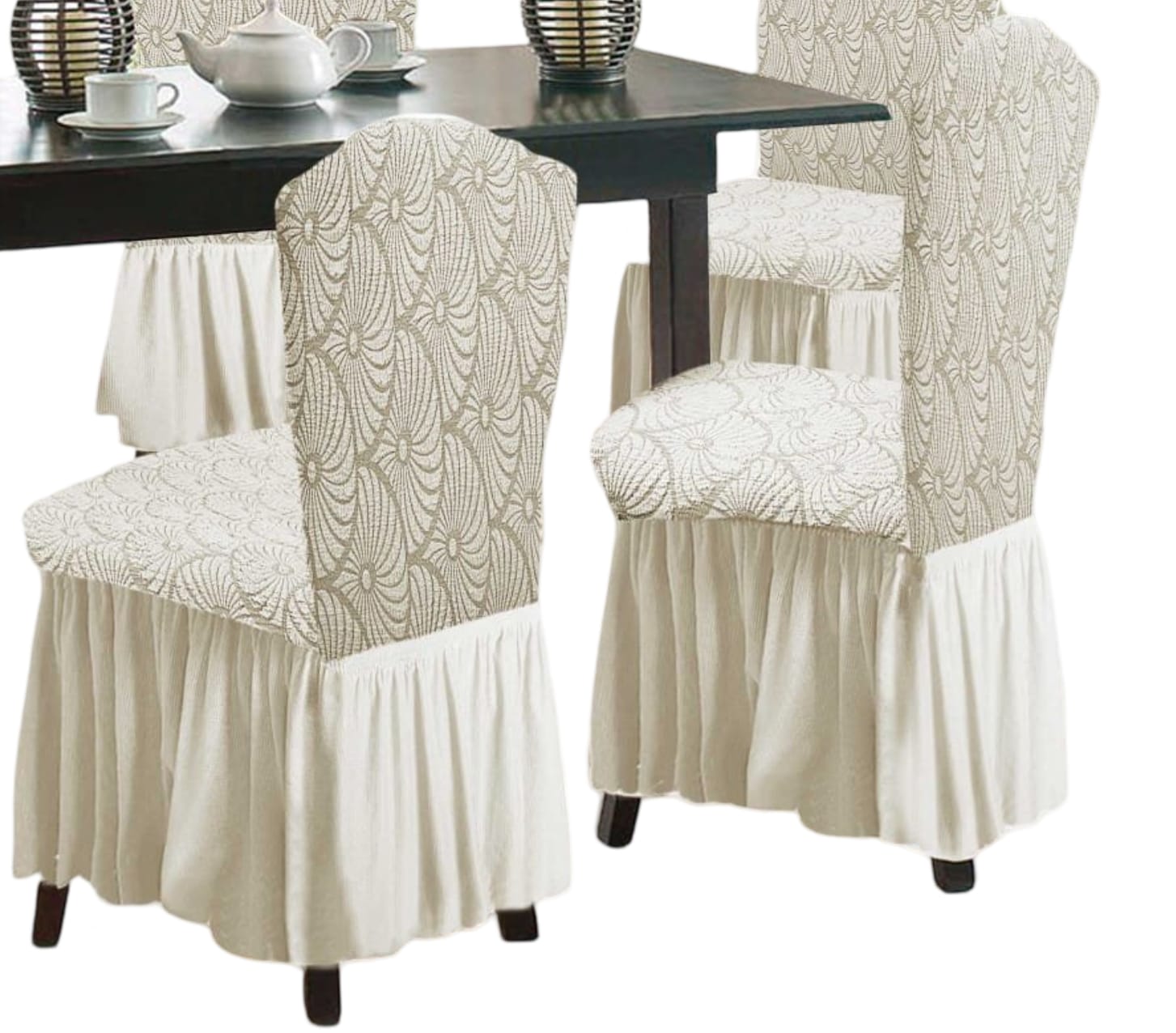 FUNDA 3D SILLA TURCAS PACK 6 F8 BLANCO - 2