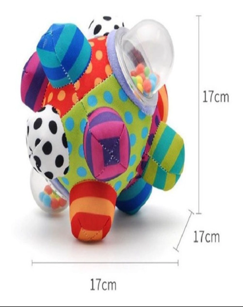 PELOTA SENSORIAL Y SONAJERO ESTIMULACIÓN BEBÉS - 3