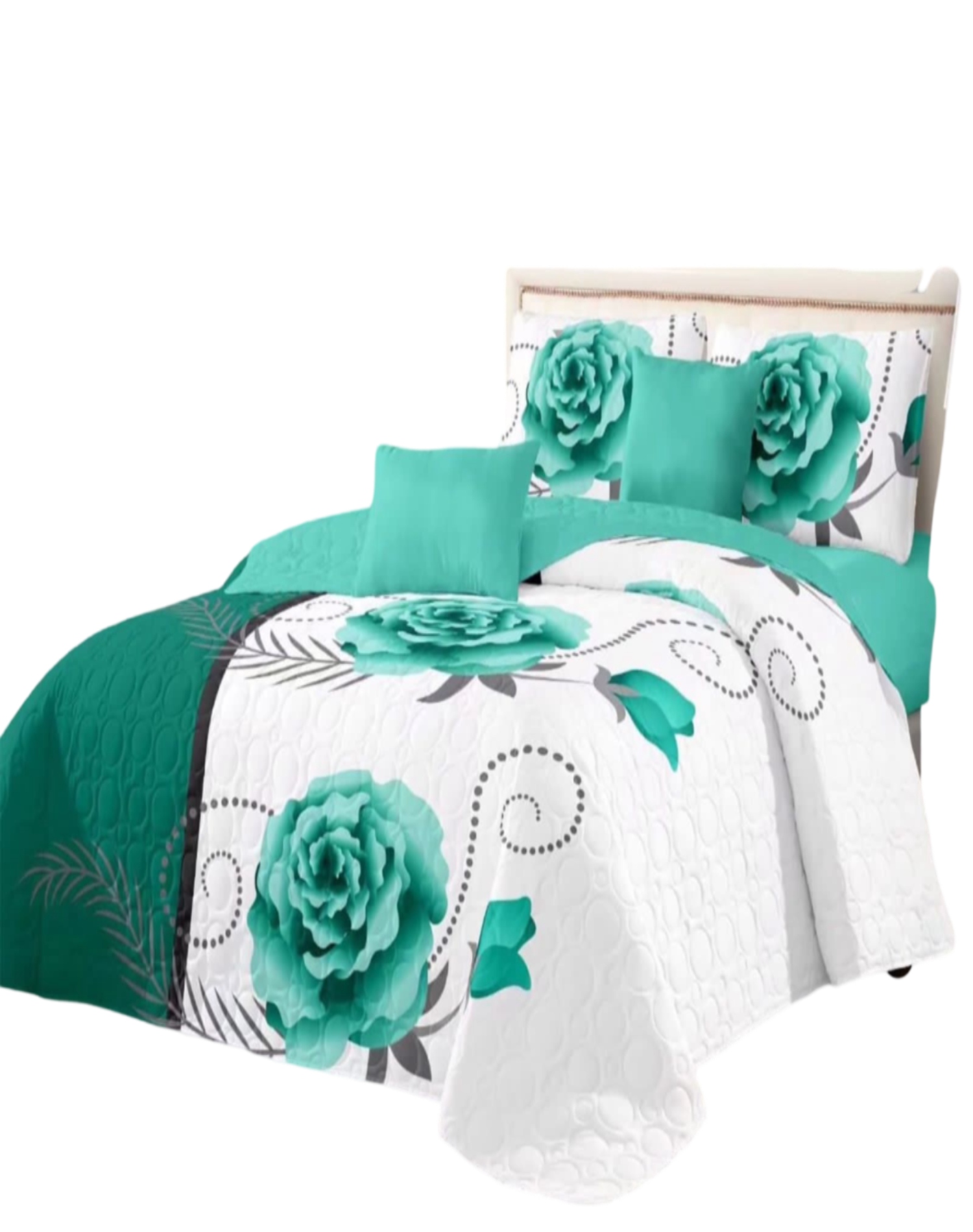 CUBRECAMA MULTICOLOR QUILT DISEÑO 2 PLAZAS PRIMAVERA VERANO A1 - 1