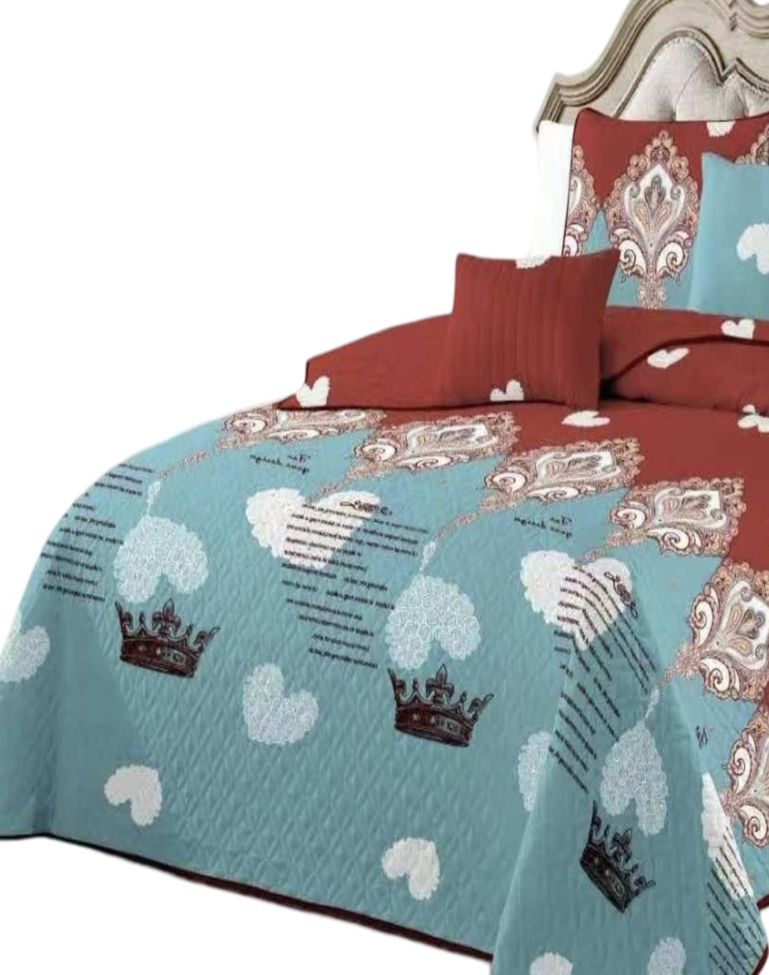 CUBRECAMA MULTICOLOR QUILT DISEÑO 2 PLAZAS PRIMAVERA VERANO C3 - 2