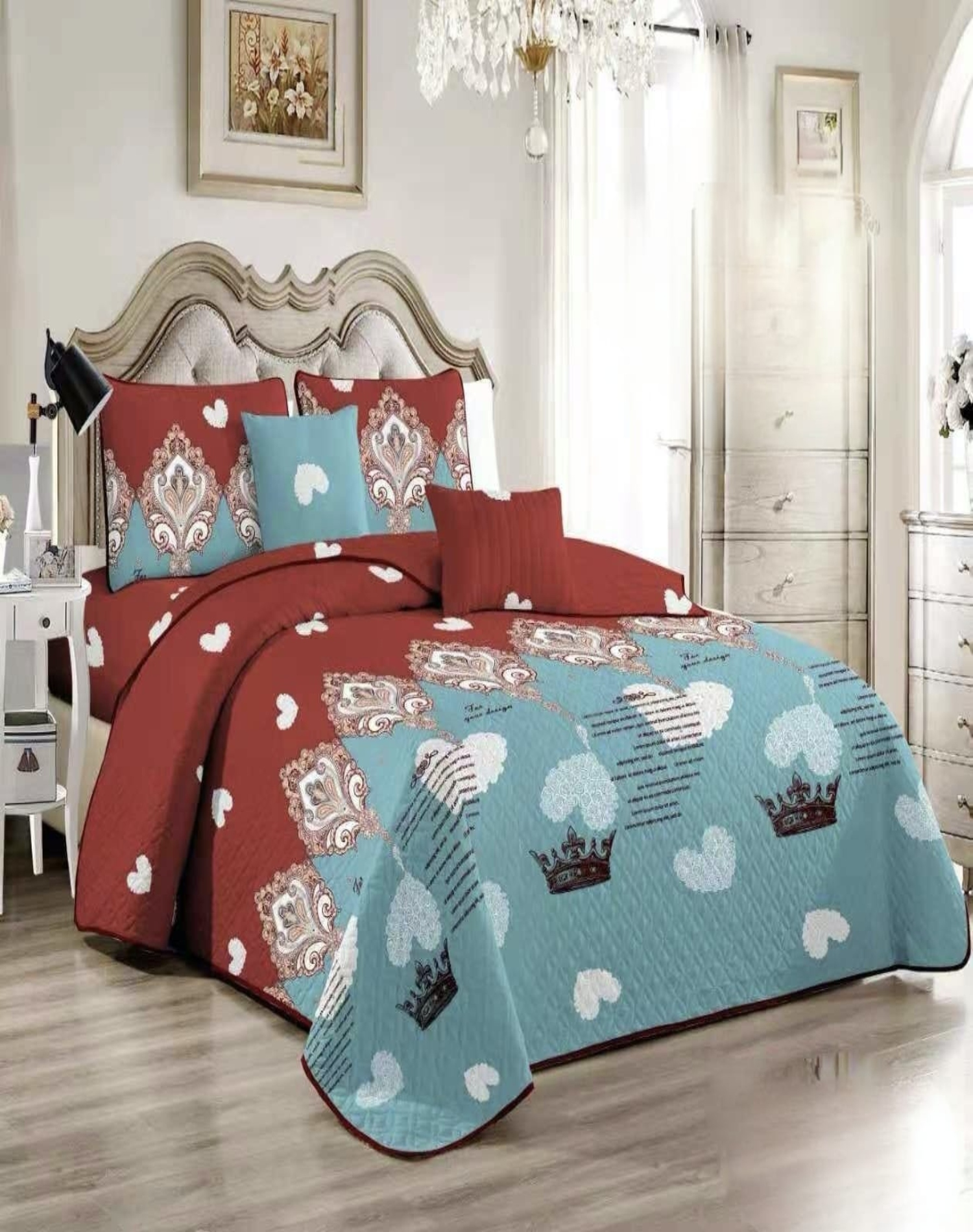 CUBRECAMA MULTICOLOR QUILT DISEÑO 2 PLAZAS PRIMAVERA VERANO C3 - 3
