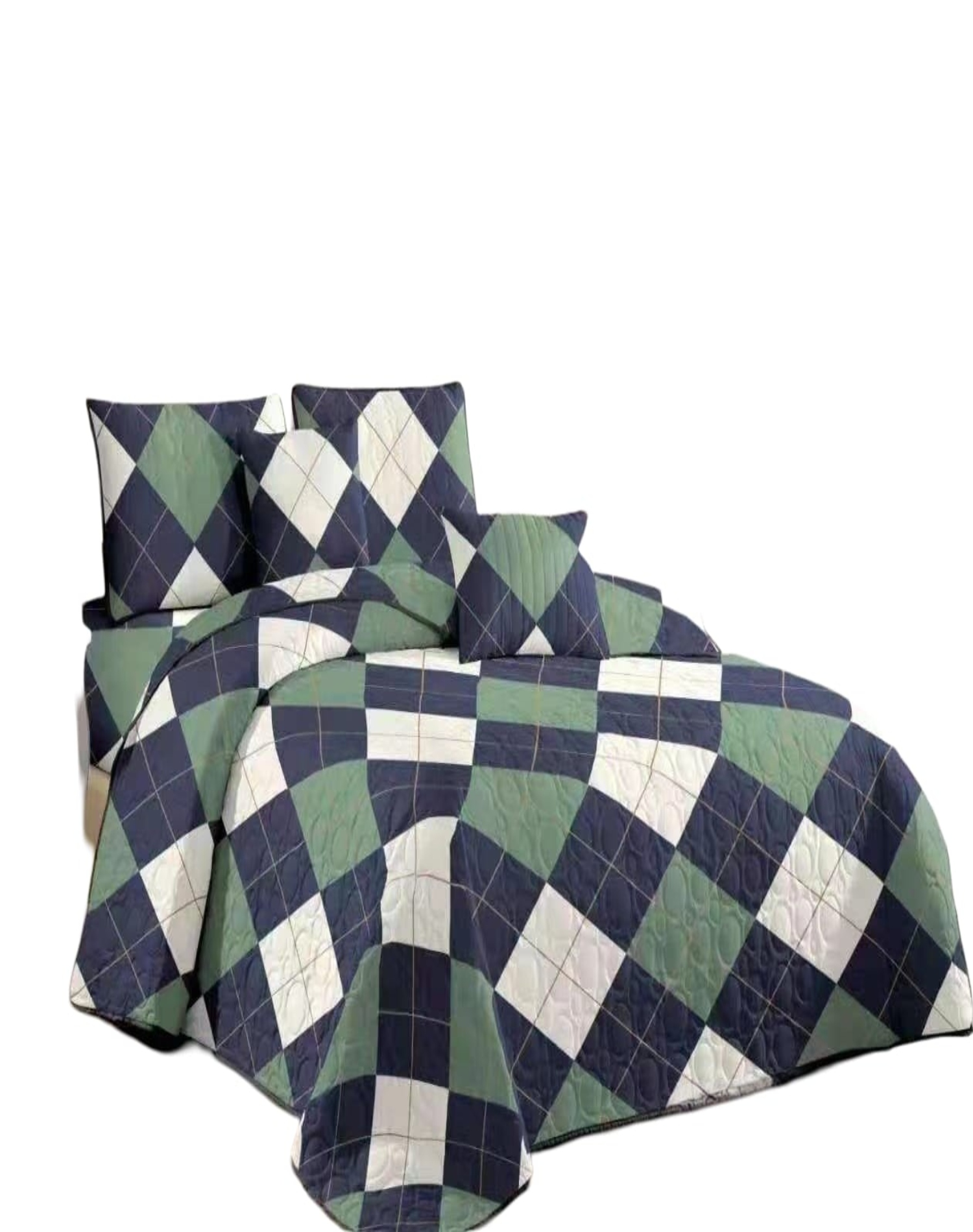 CUBRECAMA MULTICOLOR QUILT DISEÑO 2 PLAZAS PRIMAVERA VERANO B8 - 1
