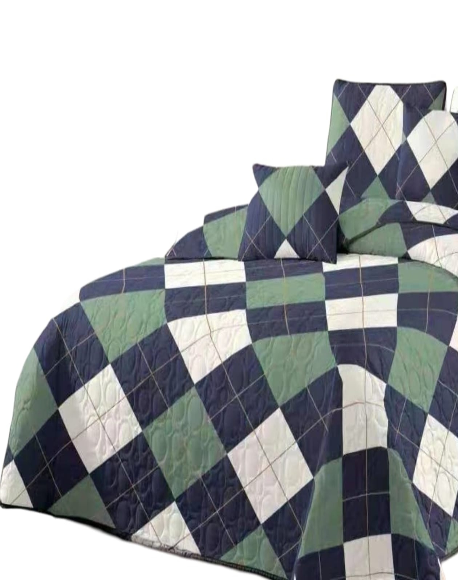 CUBRECAMA MULTICOLOR QUILT DISEÑO 2 PLAZAS PRIMAVERA VERANO B8 - 2