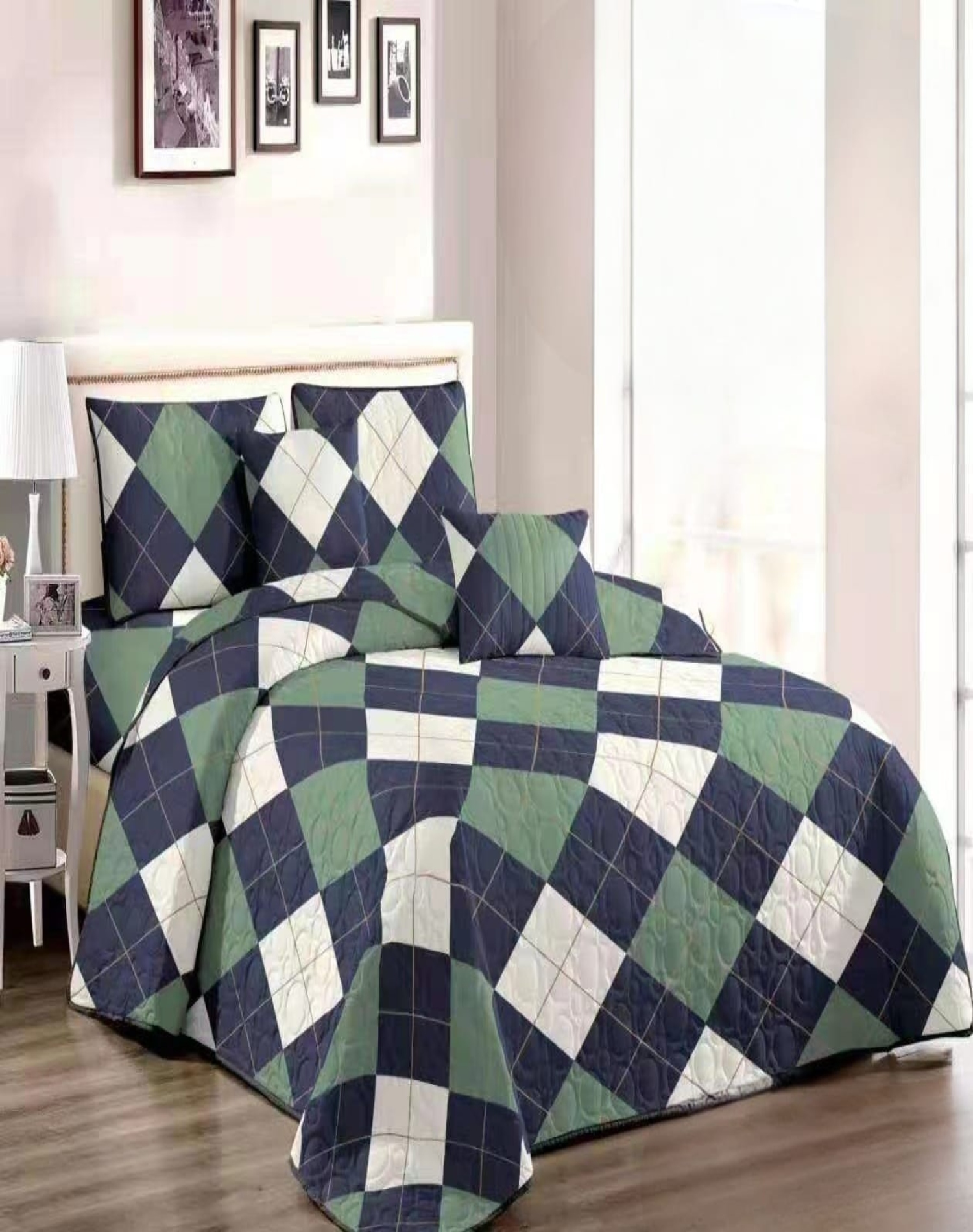 CUBRECAMA MULTICOLOR QUILT DISEÑO 2 PLAZAS PRIMAVERA VERANO B8 - 3