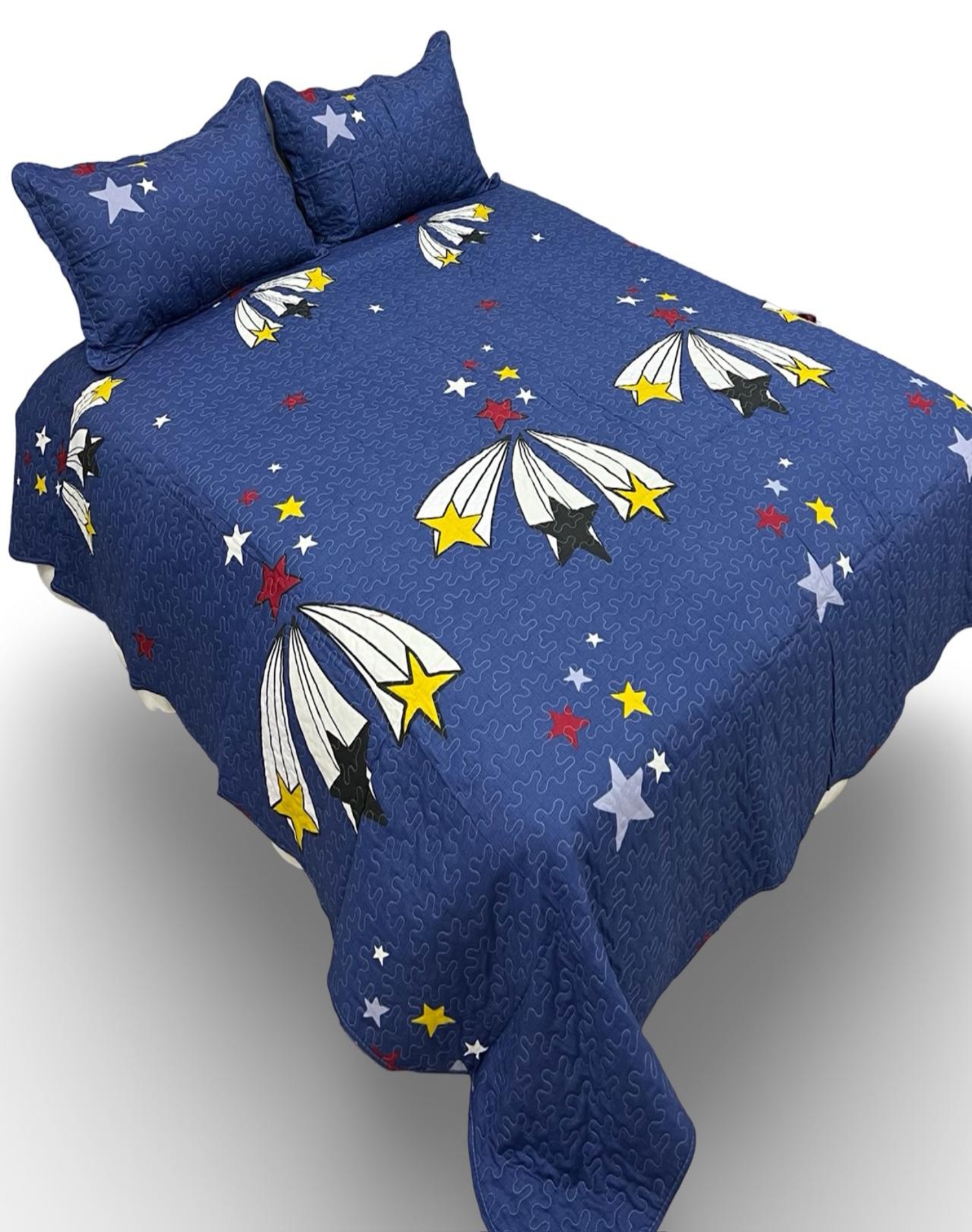 CUBRECAMA MULTICOLOR QUILT LUMINOSO 2 PLAZAS VERANO L10 - 5