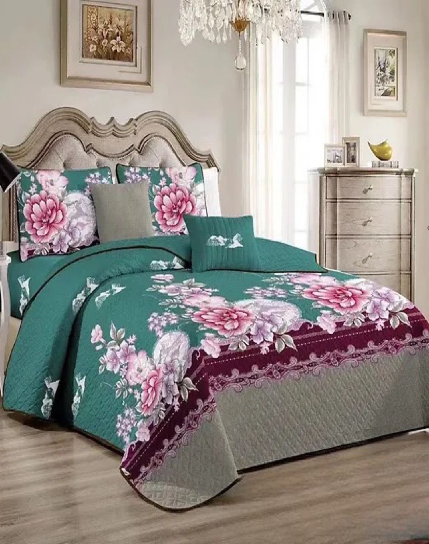 CUBRECAMA MULTICOLOR QUILT 2 PLAZAS VERANO LIGERO Y SUAVE E17 - 3