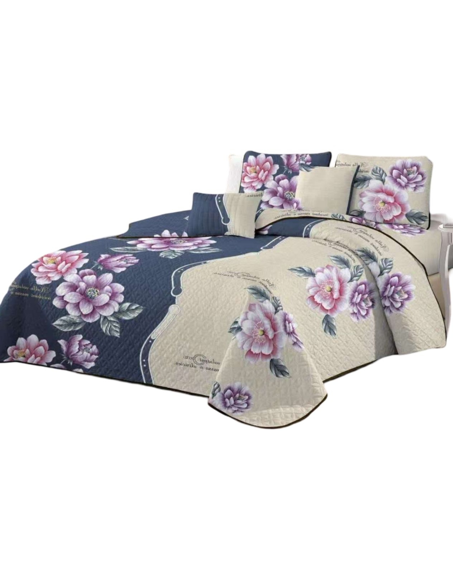 QUILT MULTICOLOR REVERSIBLE VERANO DISEÑO FRESCO D14 - 1