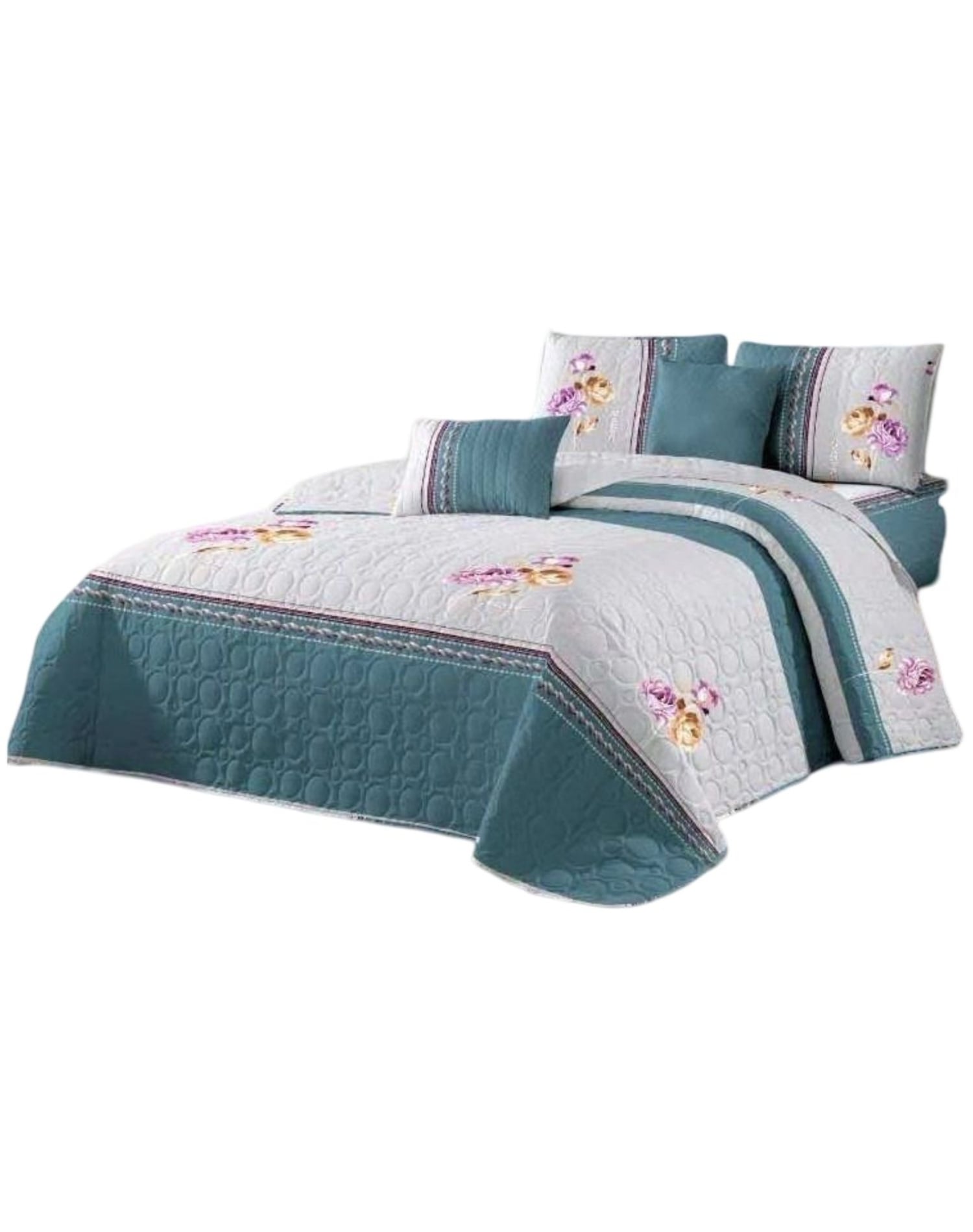 QUILT MULTICOLOR REVERSIBLE VERANO DISEÑO FRESCO D8 - 1
