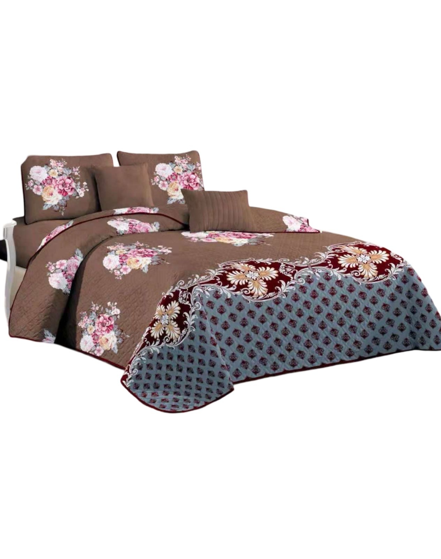 QUILT MULTICOLOR REVERSIBLE VERANO DISEÑO FRESCO D27 - 1