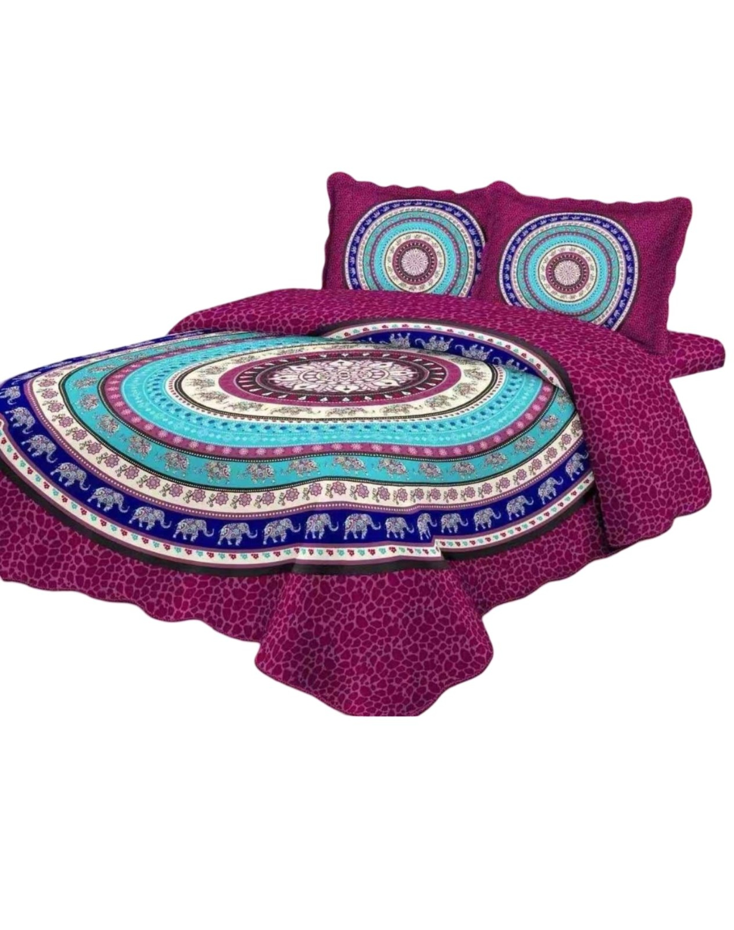 QUILT MULTICOLOR REVERSIBLE VERANO DISEÑO FRESCO D26 - 1