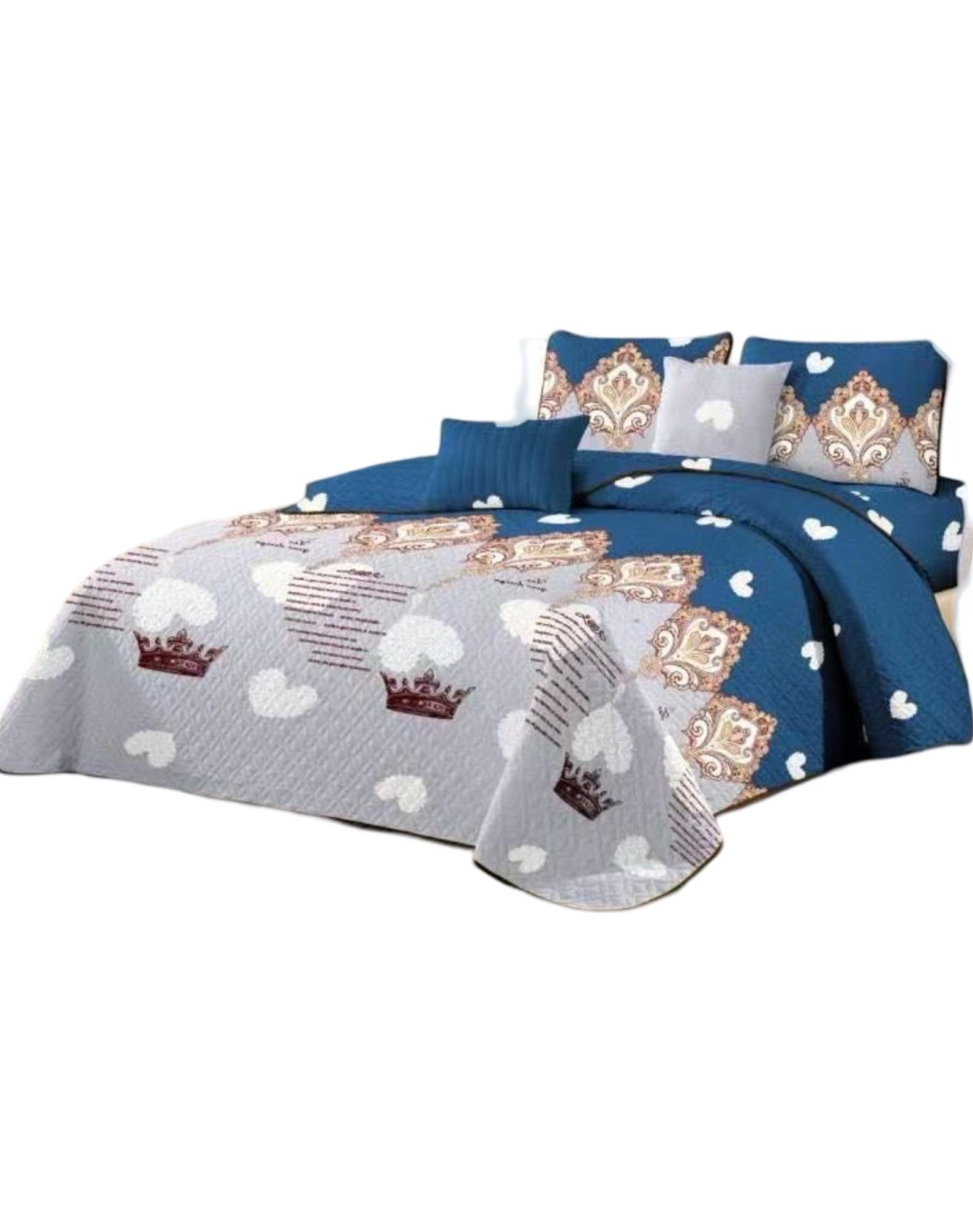 QUILT MULTICOLOR REVERSIBLE VERANO DISEÑO FRESCO D7 - 1