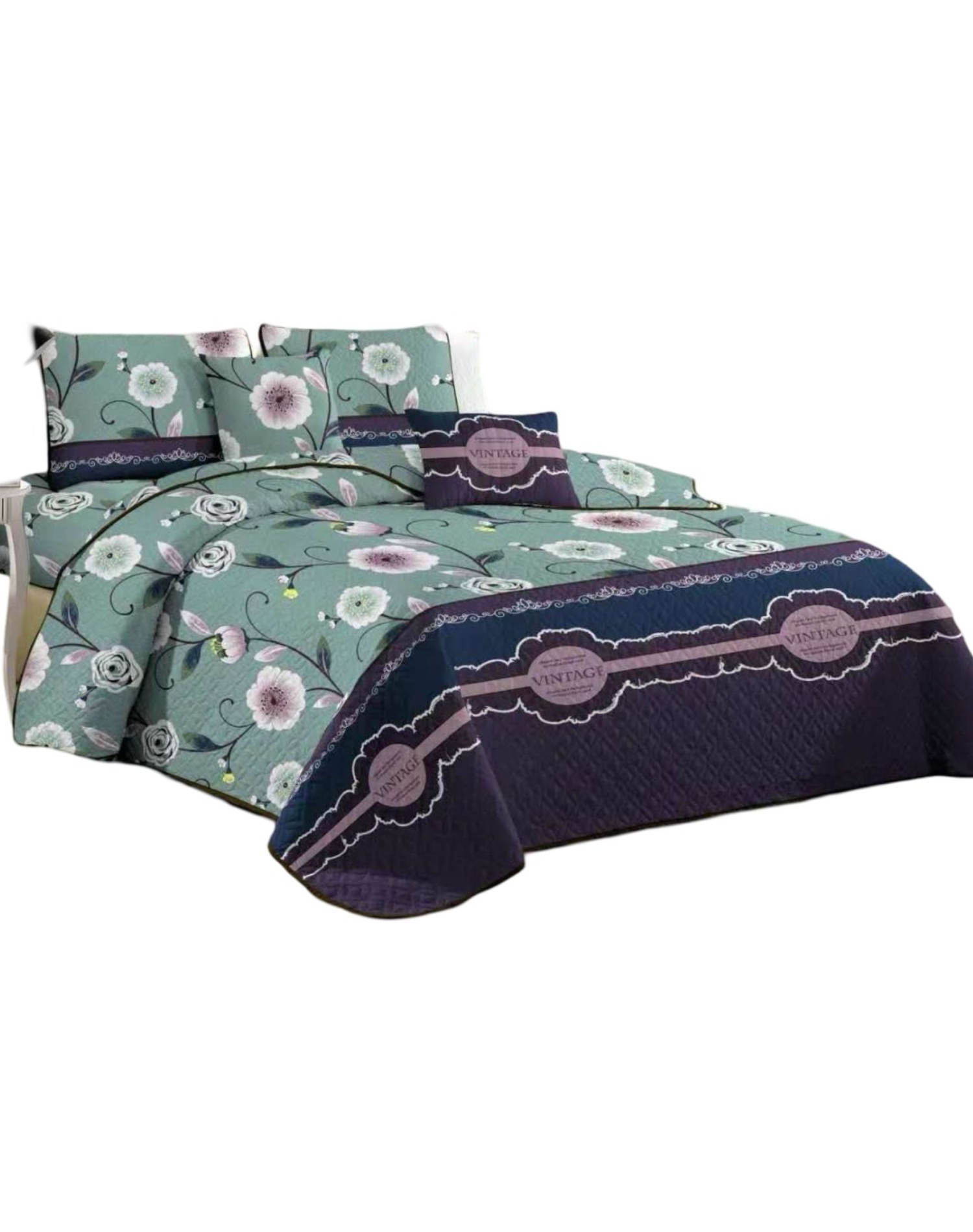 QUILT MULTICOLOR REVERSIBLE VERANO DISEÑO FRESCO D12 - 2