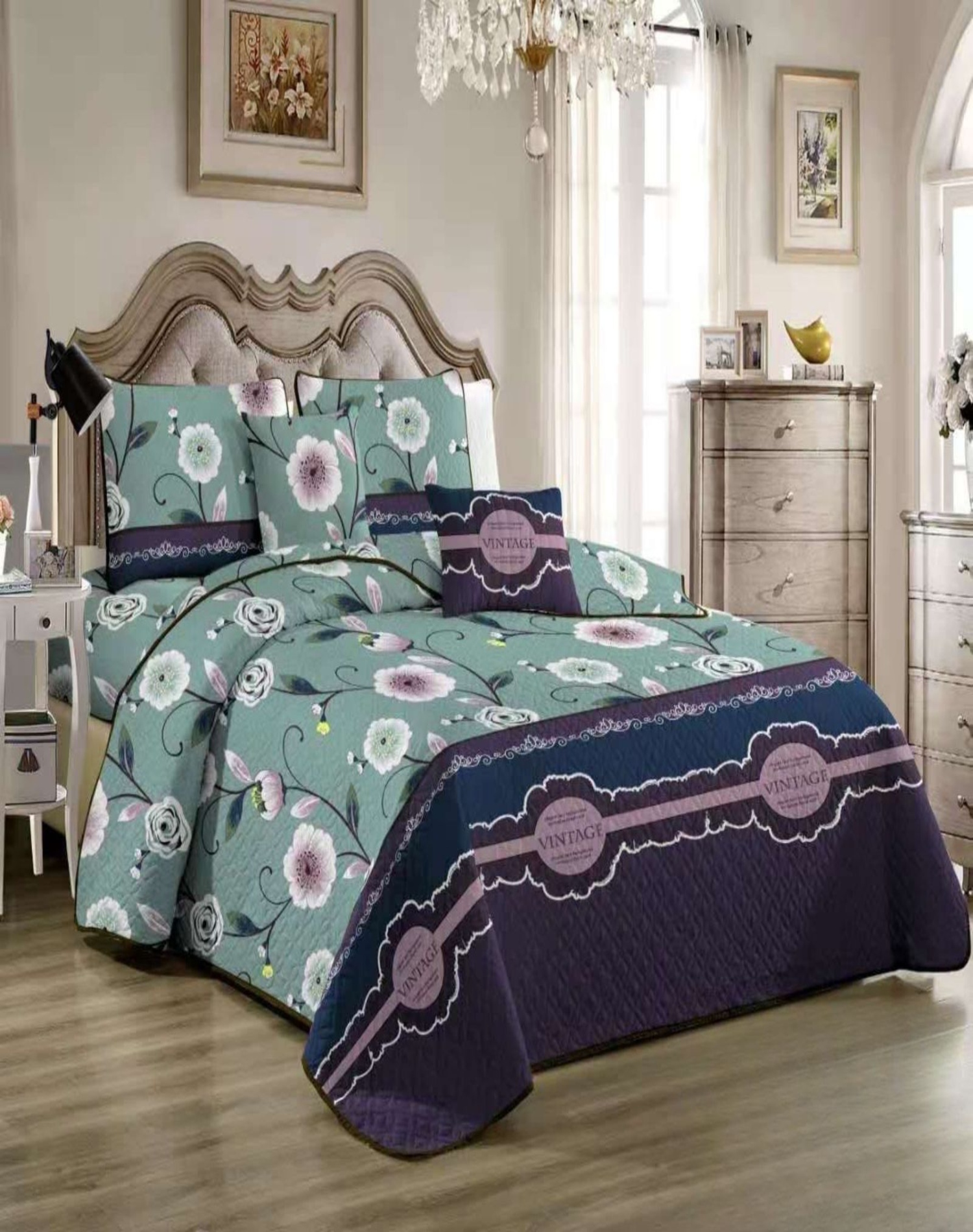 QUILT MULTICOLOR REVERSIBLE VERANO DISEÑO FRESCO D12 - 3