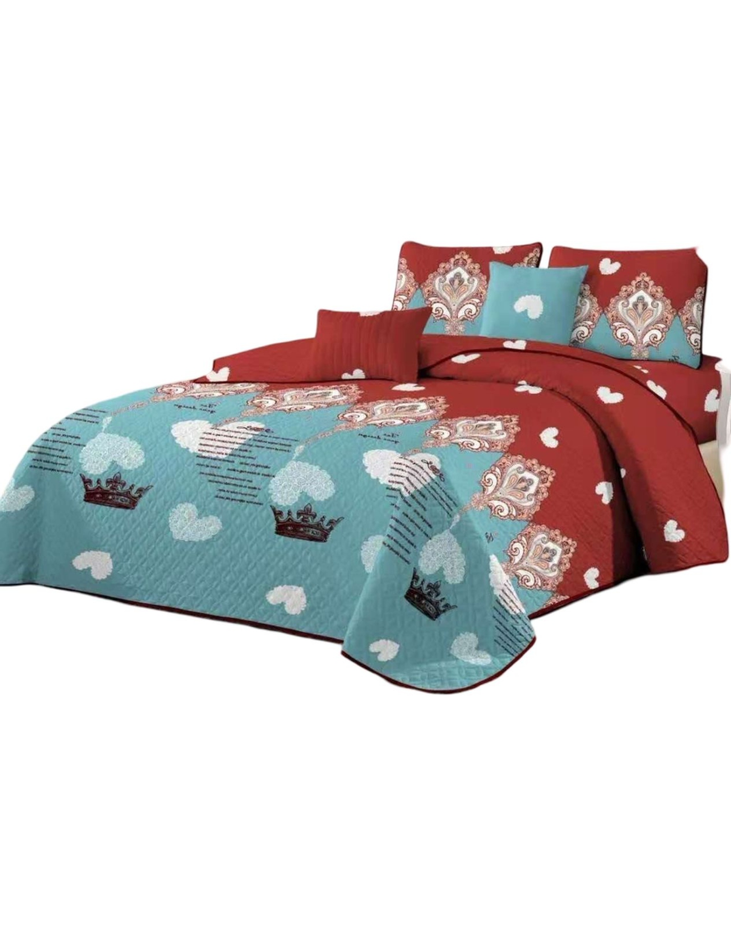 QUILT MULTICOLOR REVERSIBLE VERANO DISEÑO FRESCO D10 - 1