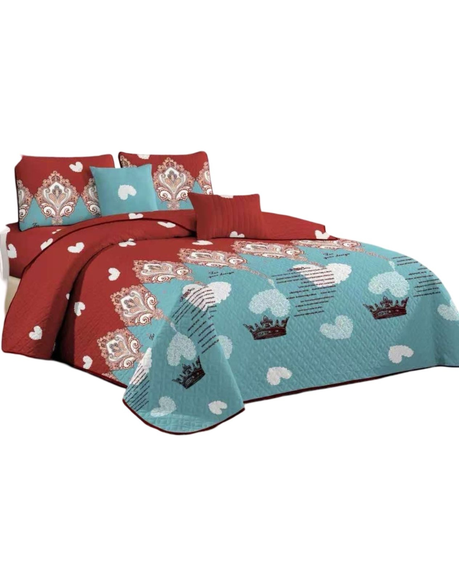 QUILT MULTICOLOR REVERSIBLE VERANO DISEÑO FRESCO D10 - 2