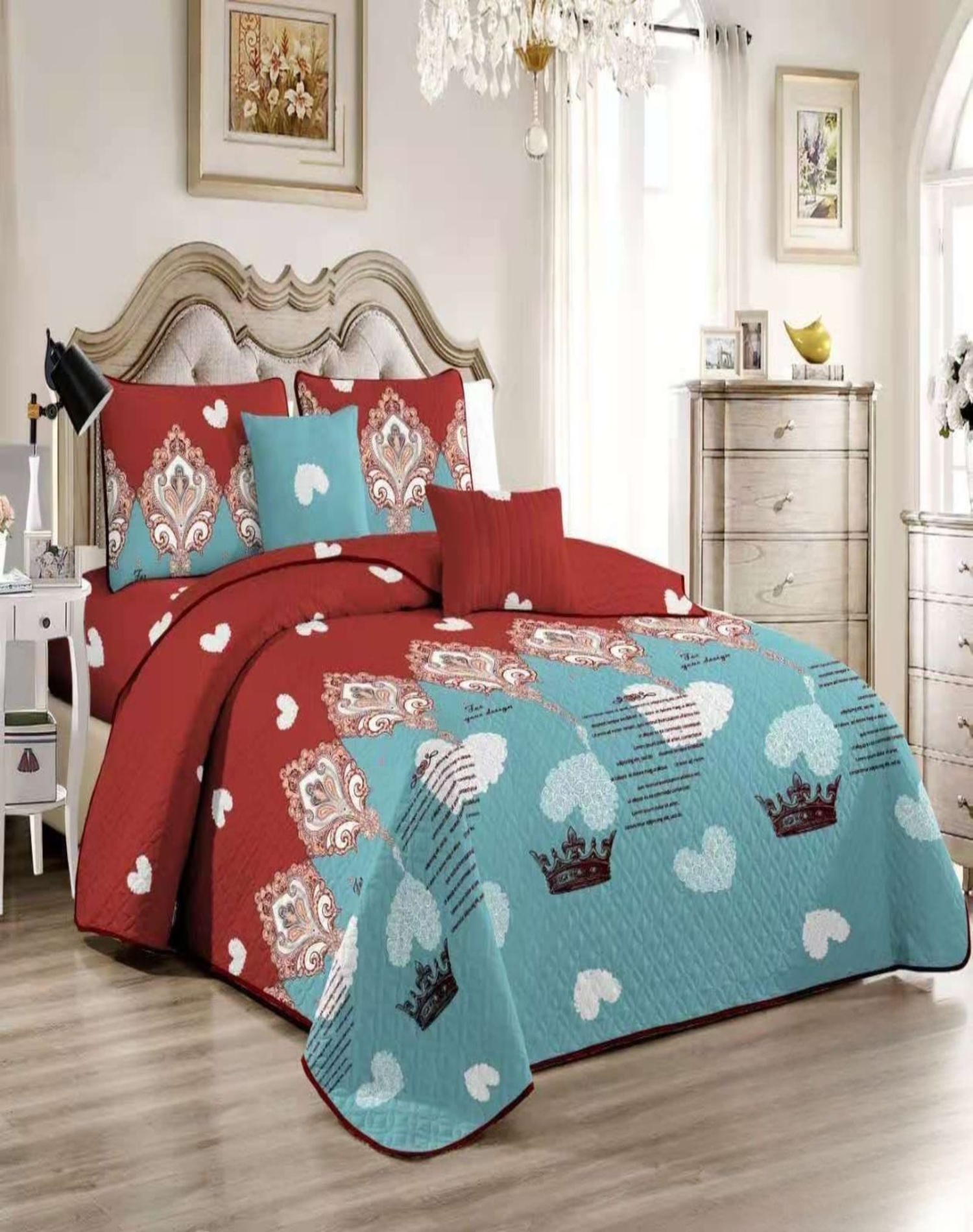 QUILT MULTICOLOR REVERSIBLE VERANO DISEÑO FRESCO D10 - 3