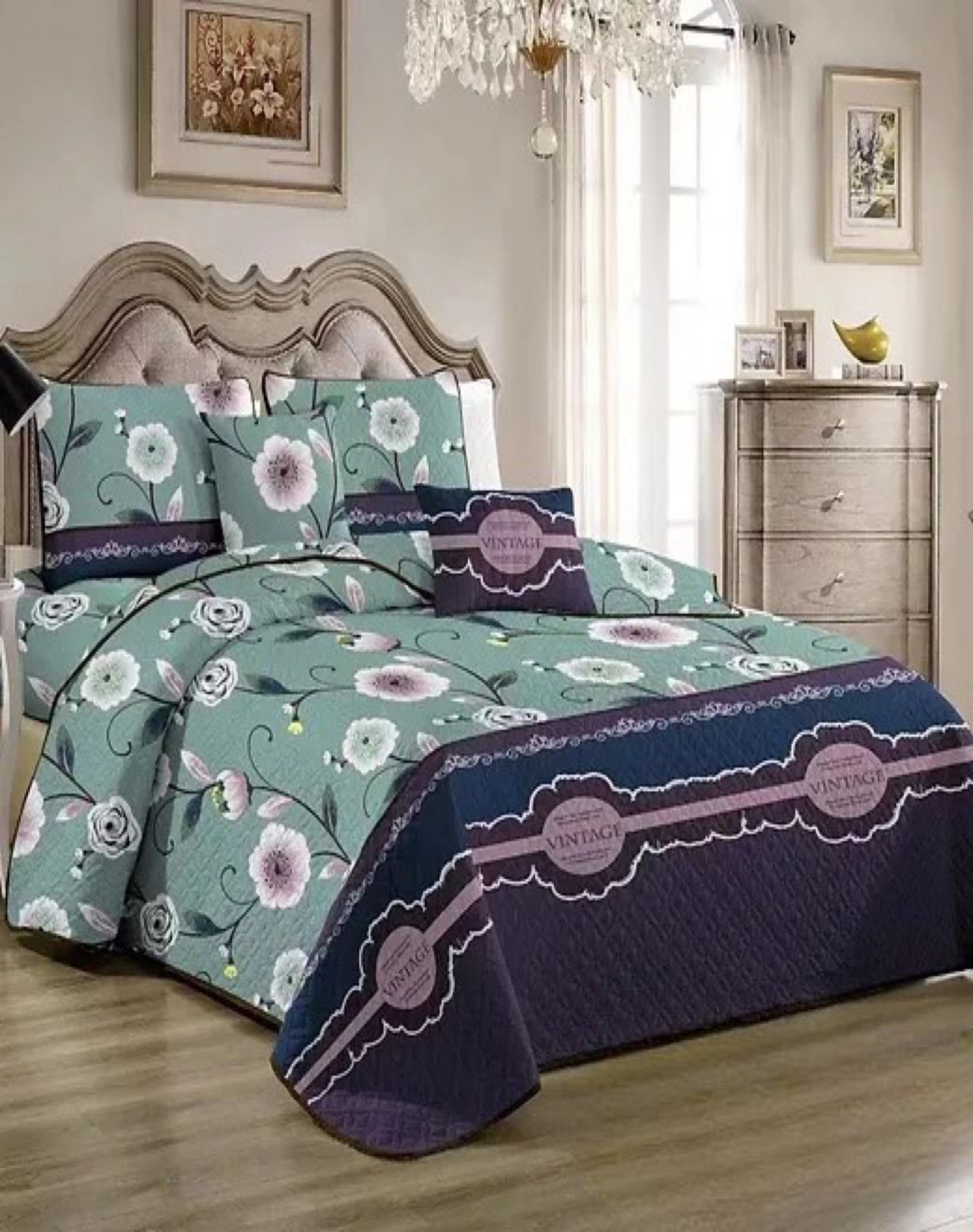 CUBRECAMA MULTICOLOR QUILT 2 PLAZAS VERANO LIGERO Y SUAVE E16 - 3