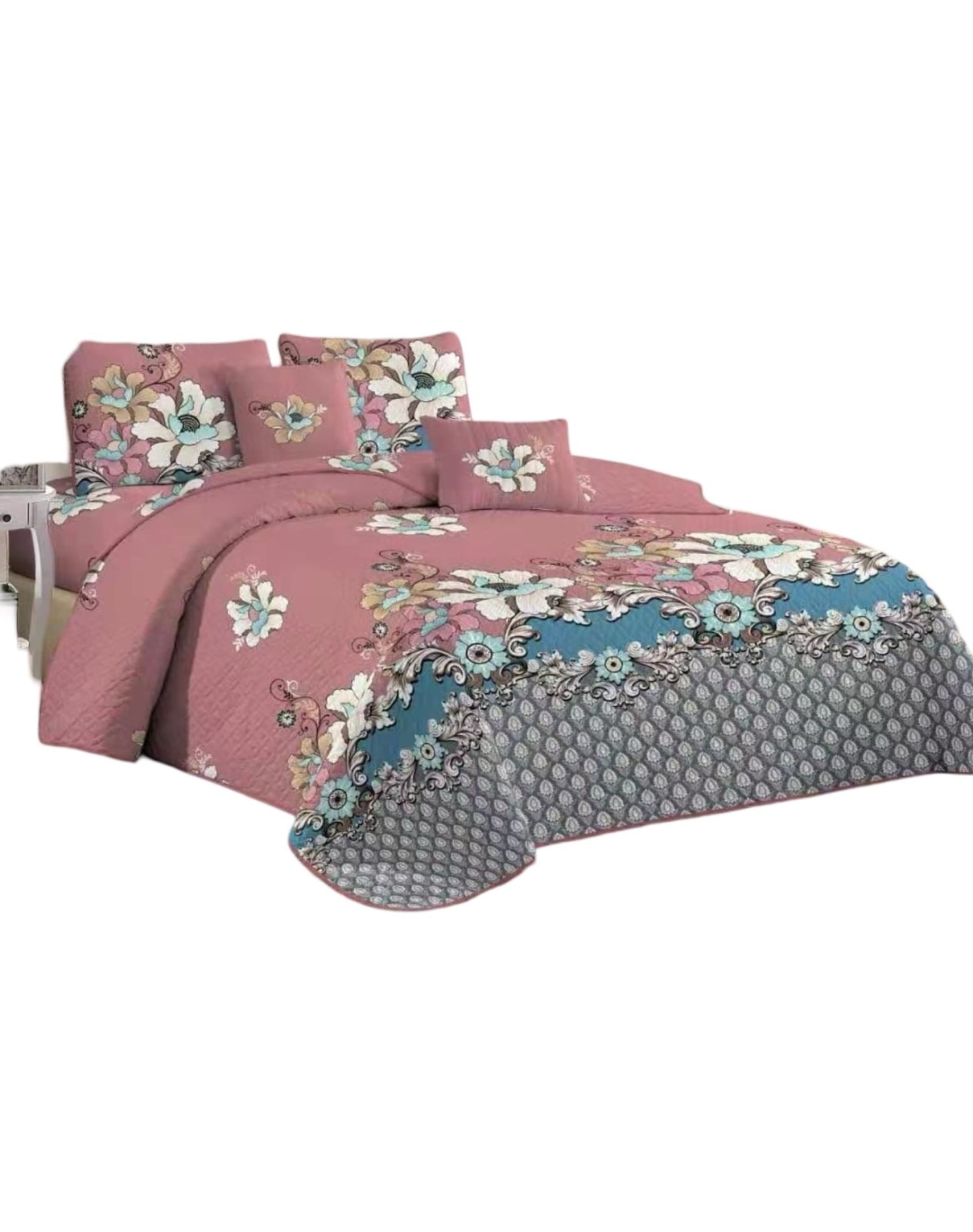QUILT MULTICOLOR REVERSIBLE VERANO DISEÑO FRESCO D3 - 2