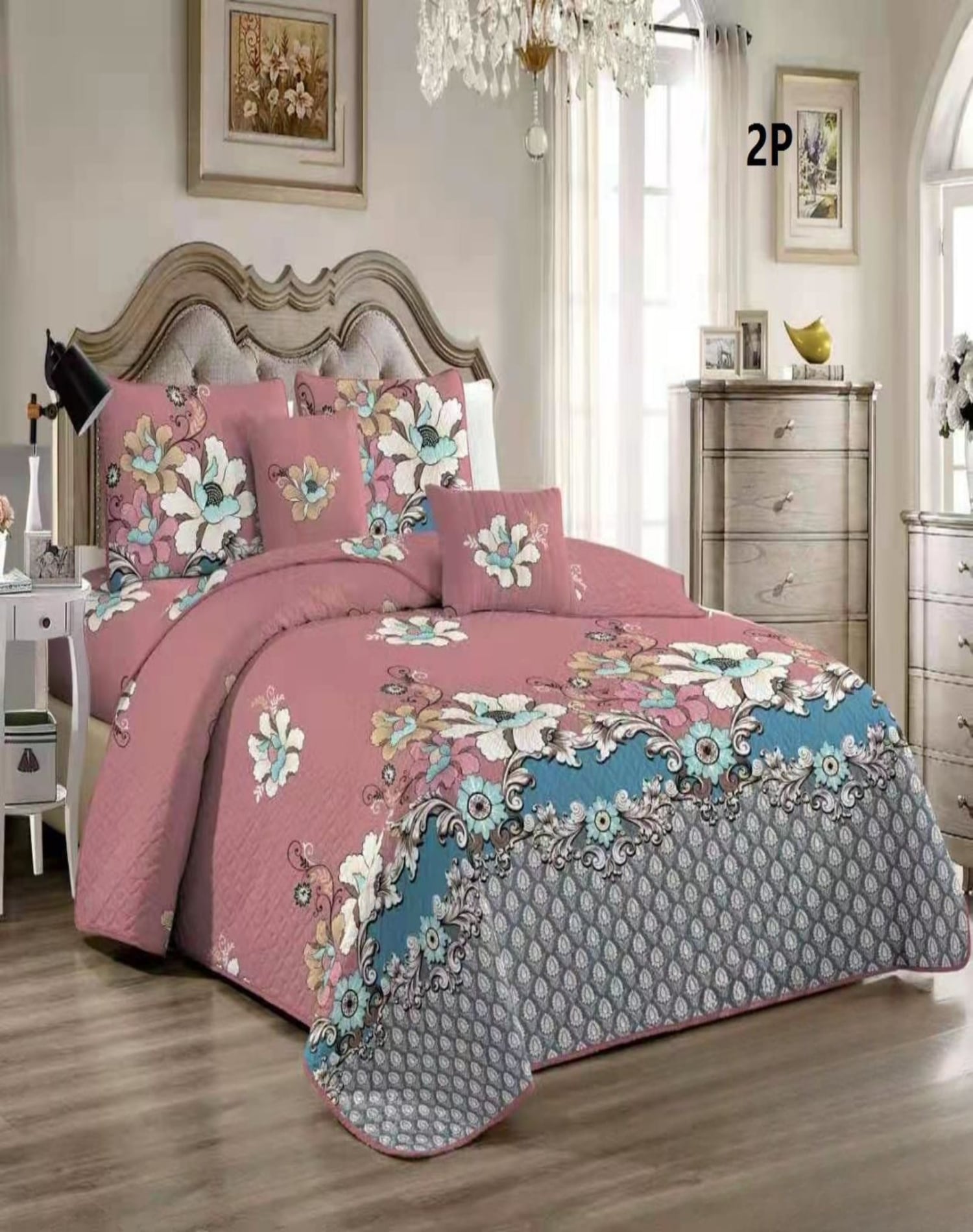 QUILT MULTICOLOR REVERSIBLE VERANO DISEÑO FRESCO D3 - 3