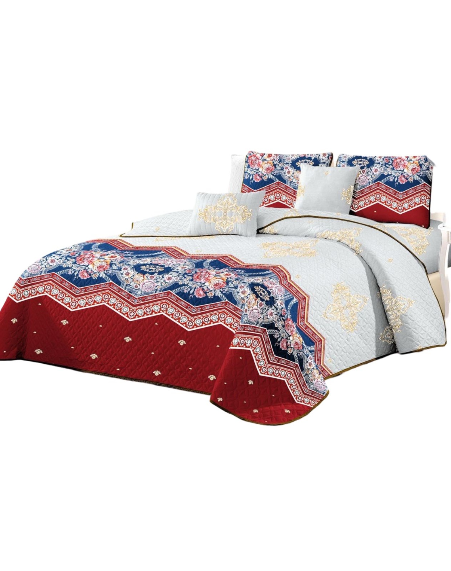 QUILT MULTICOLOR REVERSIBLE VERANO DISEÑO FRESCO D16 - 1