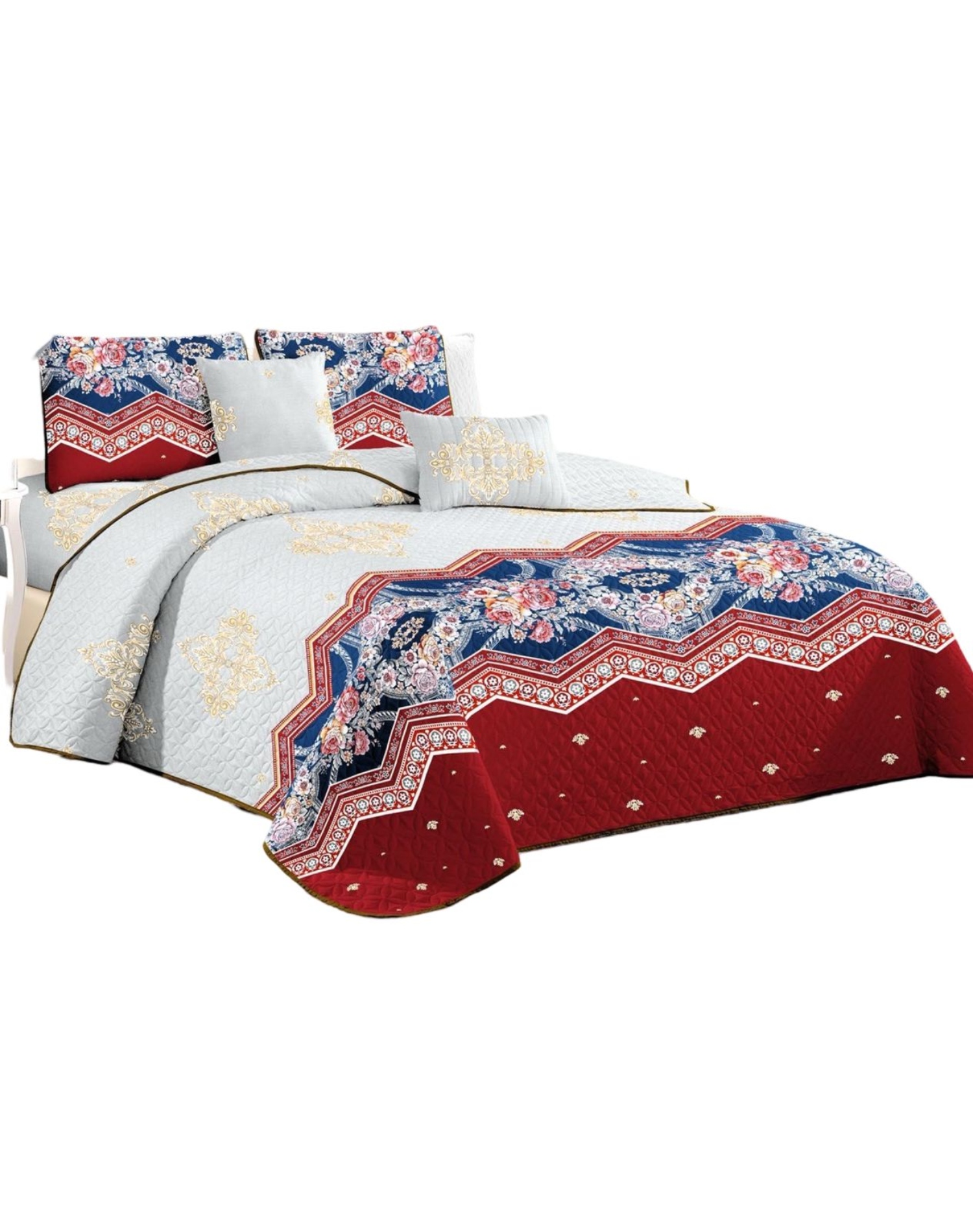 QUILT MULTICOLOR REVERSIBLE VERANO DISEÑO FRESCO D16 - 2