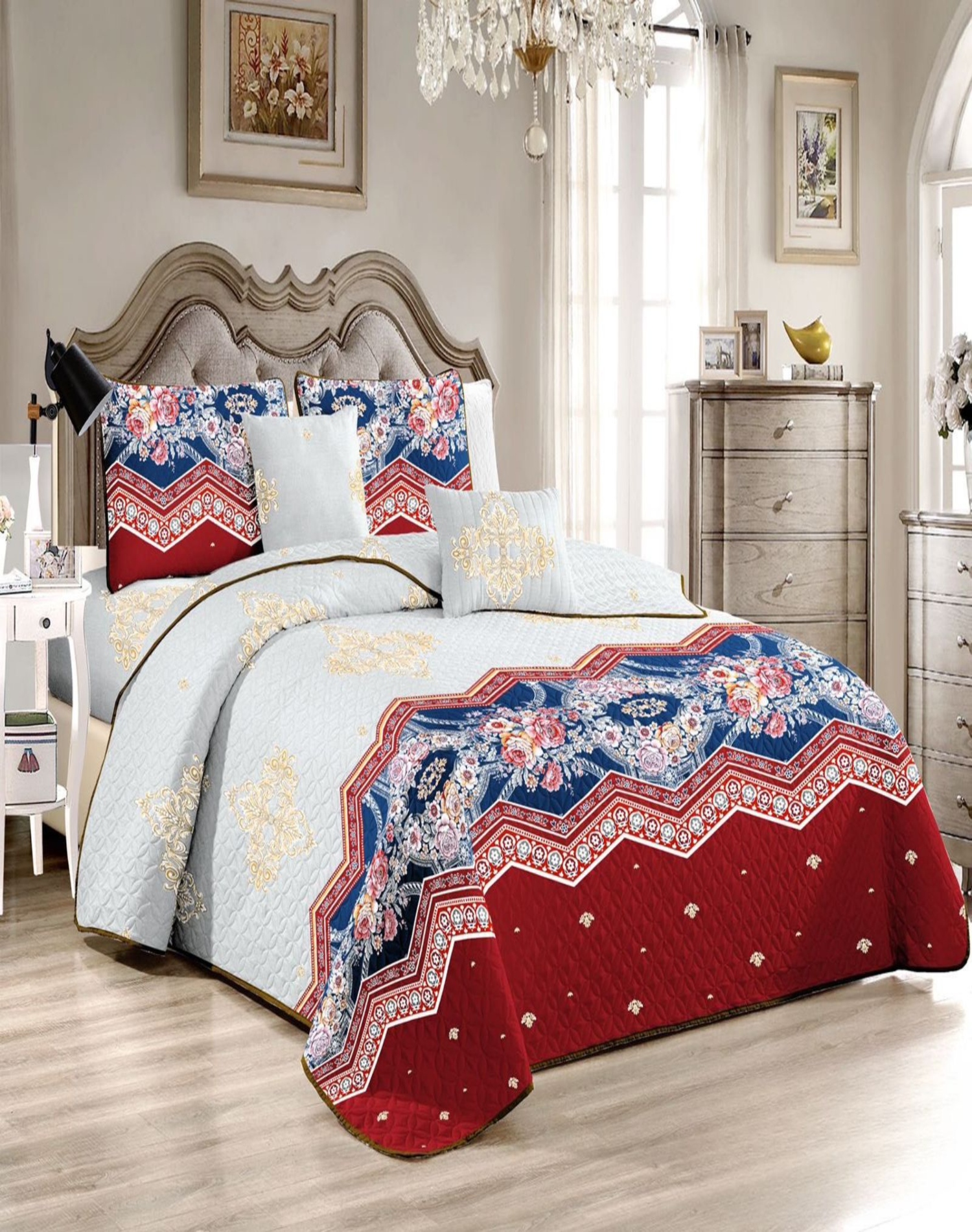 QUILT MULTICOLOR REVERSIBLE VERANO DISEÑO FRESCO D16 - 3
