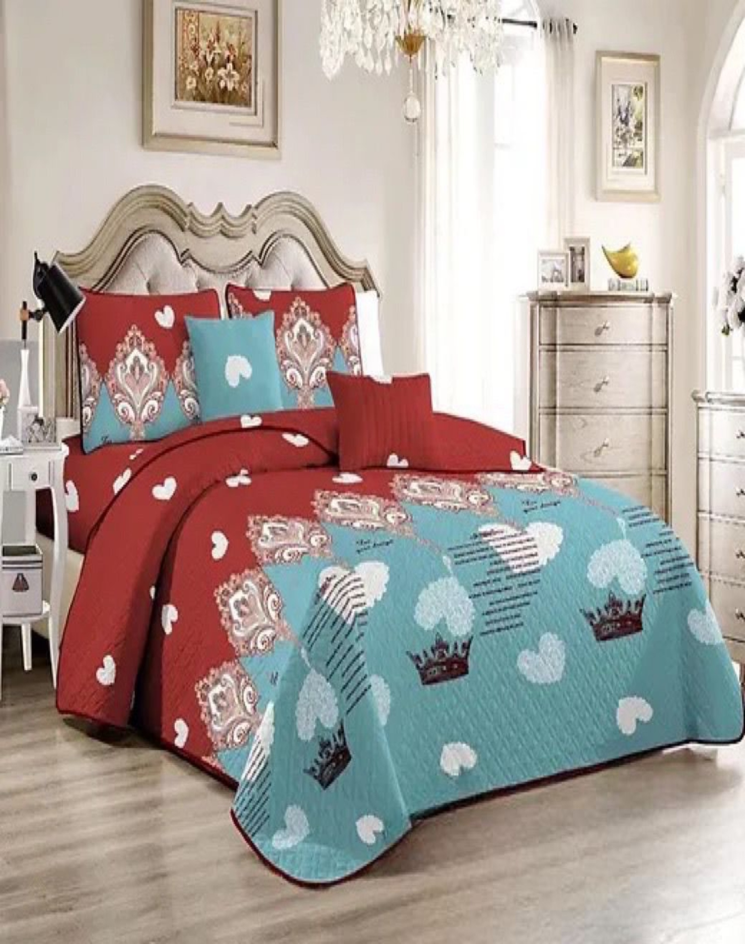 CUBRECAMA MULTICOLOR QUILT 2 PLAZAS VERANO LIGERO Y SUAVE E14 - 3