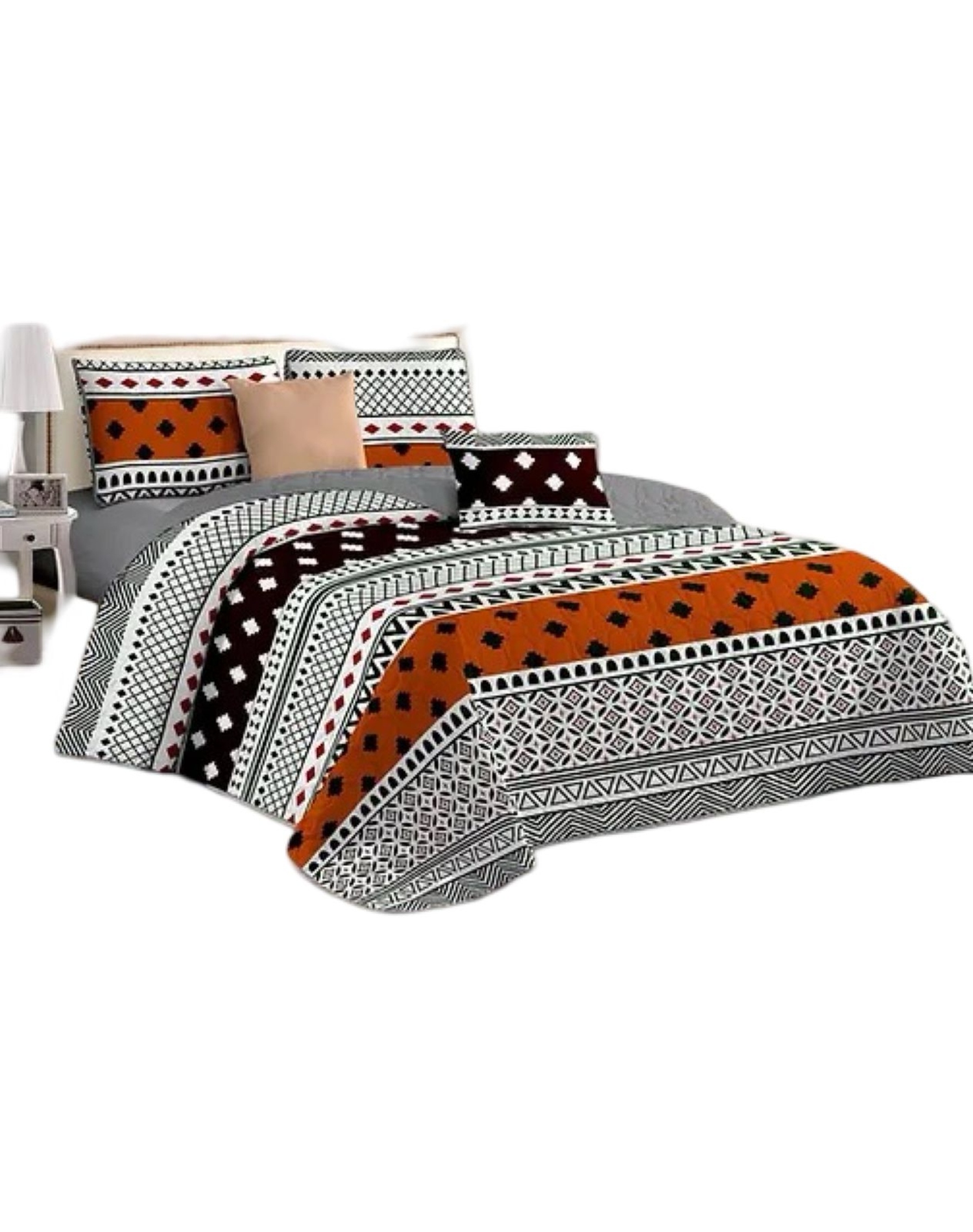 CUBRECAMA MULTICOLOR QUILT 2 PLAZAS VERANO LIGERO Y SUAVE E8 - 1