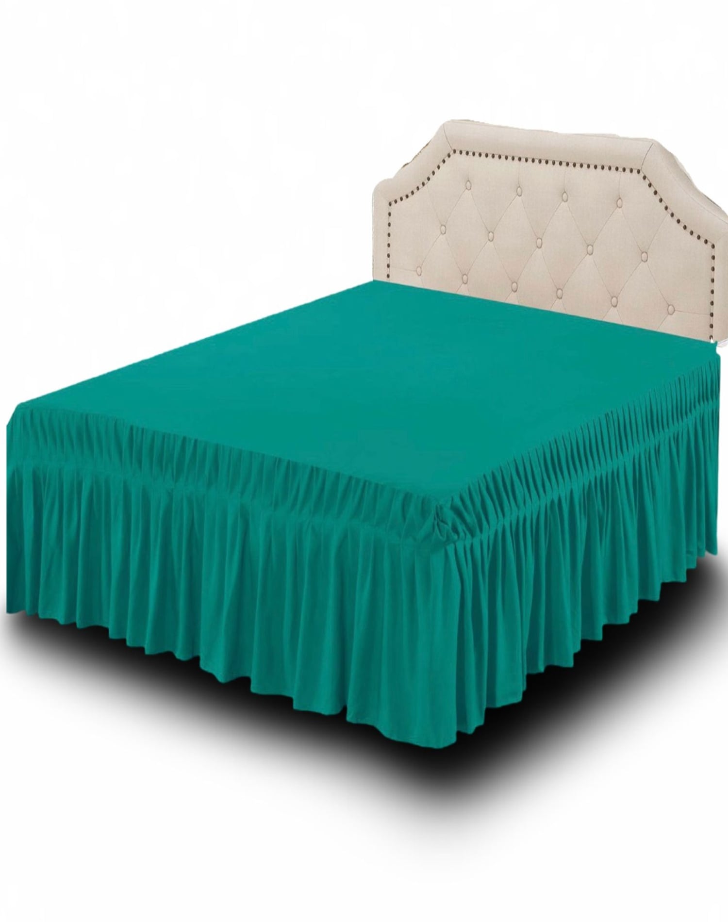FALDÓN CAMA TURQUESA 180X200 ELEGANTE Y RESISTENTE C9 - 2