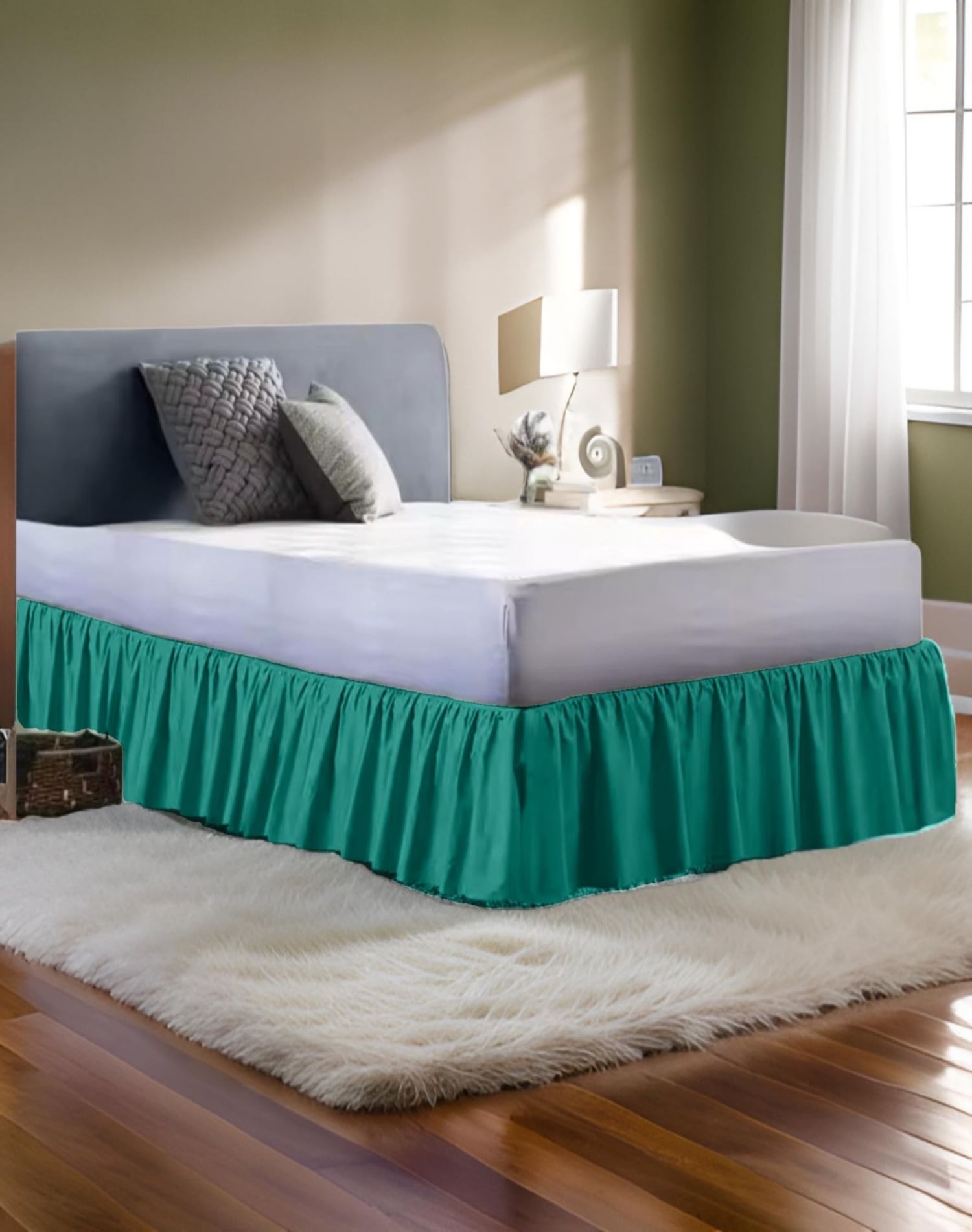 FALDÓN CAMA TURQUESA 180X200 ELEGANTE Y RESISTENTE C9 - 3