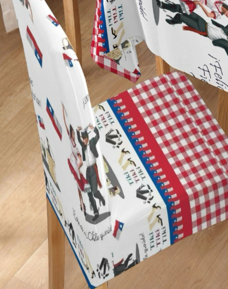 MANTEL MAS 6 FUNDAS DE SILLAS FECHAS PATRIAS 140X220CM 06 - 3