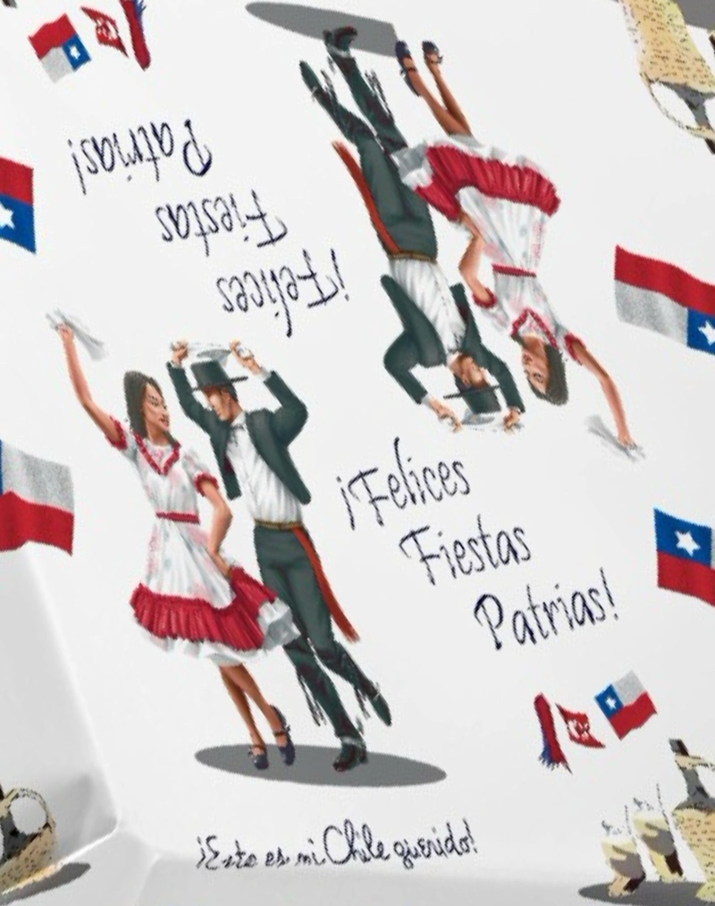 MANTEL MAS 6 FUNDAS DE SILLAS FECHAS PATRIAS 140X220CM 06 - 4