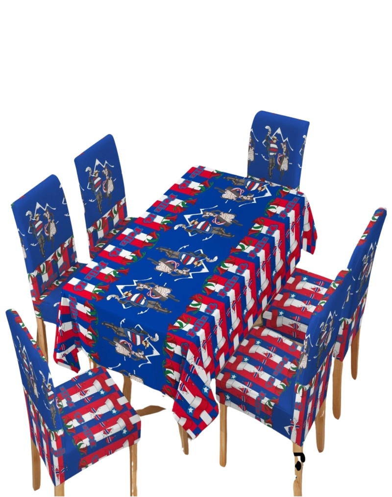 MANTEL MAS 6 FUNDAS DE SILLAS FECHAS PATRIAS 140X220CM 03 - 1