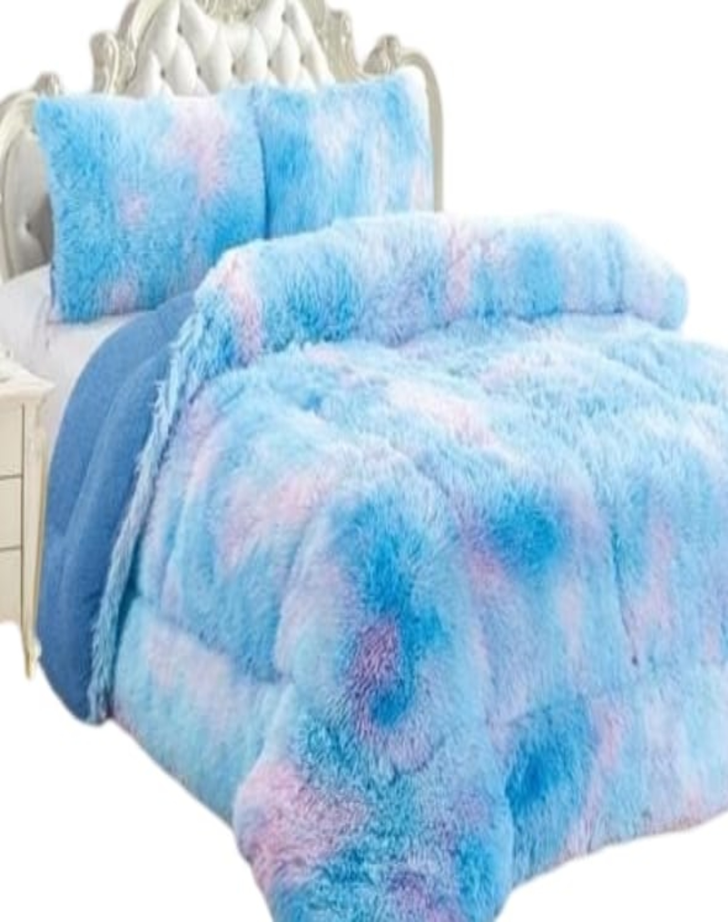 COBERTOR MULTICOLOR INVIERNO 230X250 CHIPORRO PELO LARGO C12 - 2