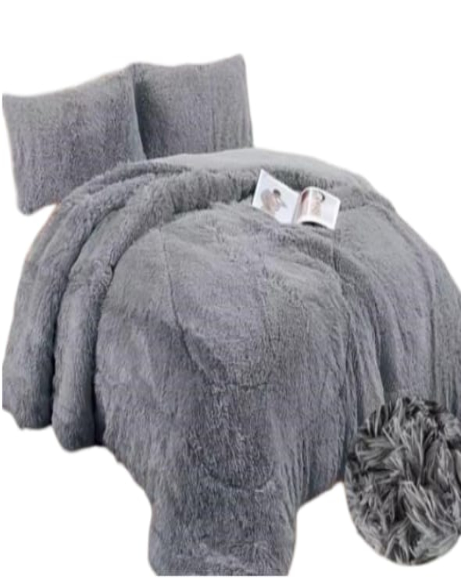 COBERTOR GRIS INVIERNO 230X250 CHIPORRO PELO LARGO C3 - 1