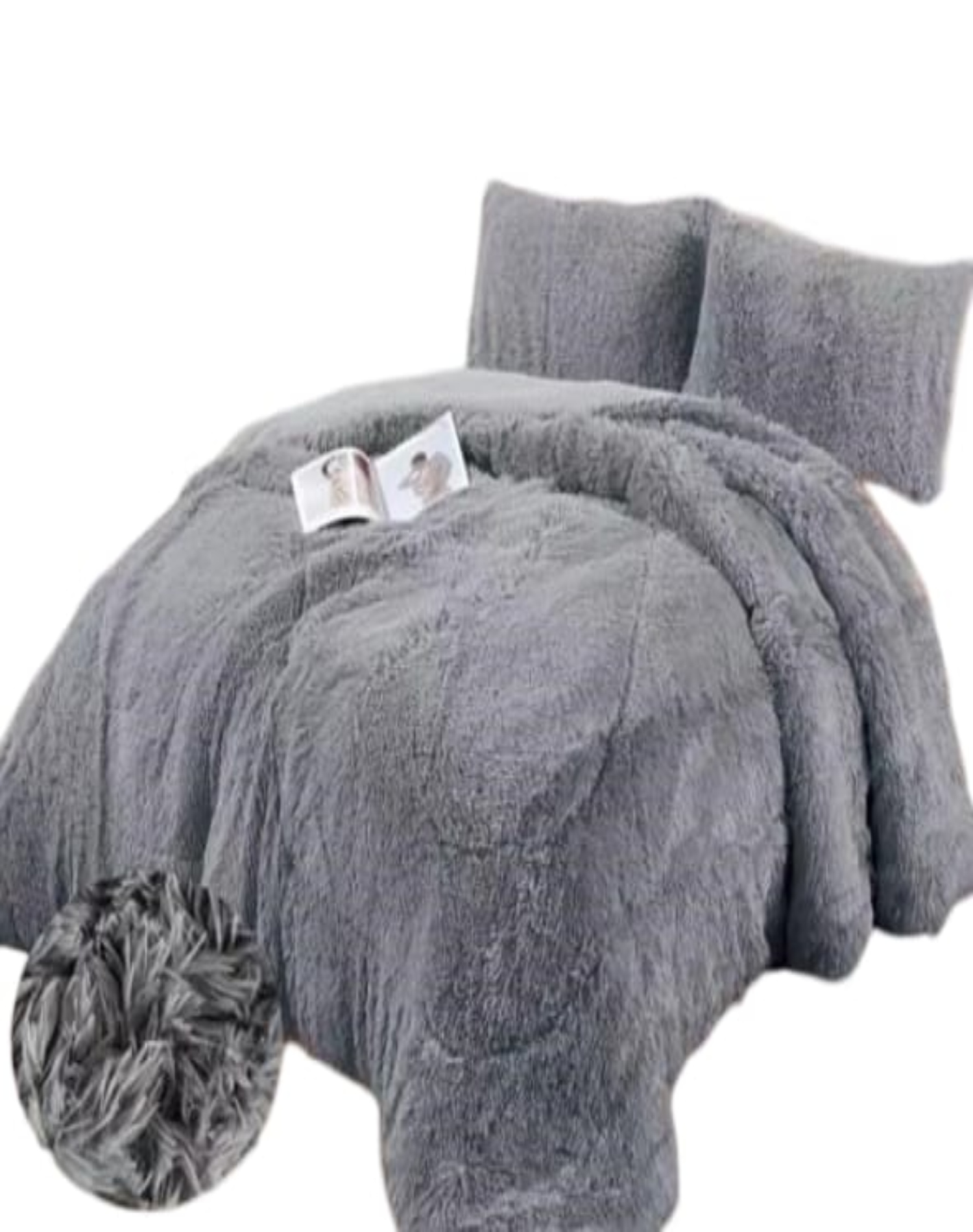 COBERTOR GRIS INVIERNO 230X250 CHIPORRO PELO LARGO C3 - 2
