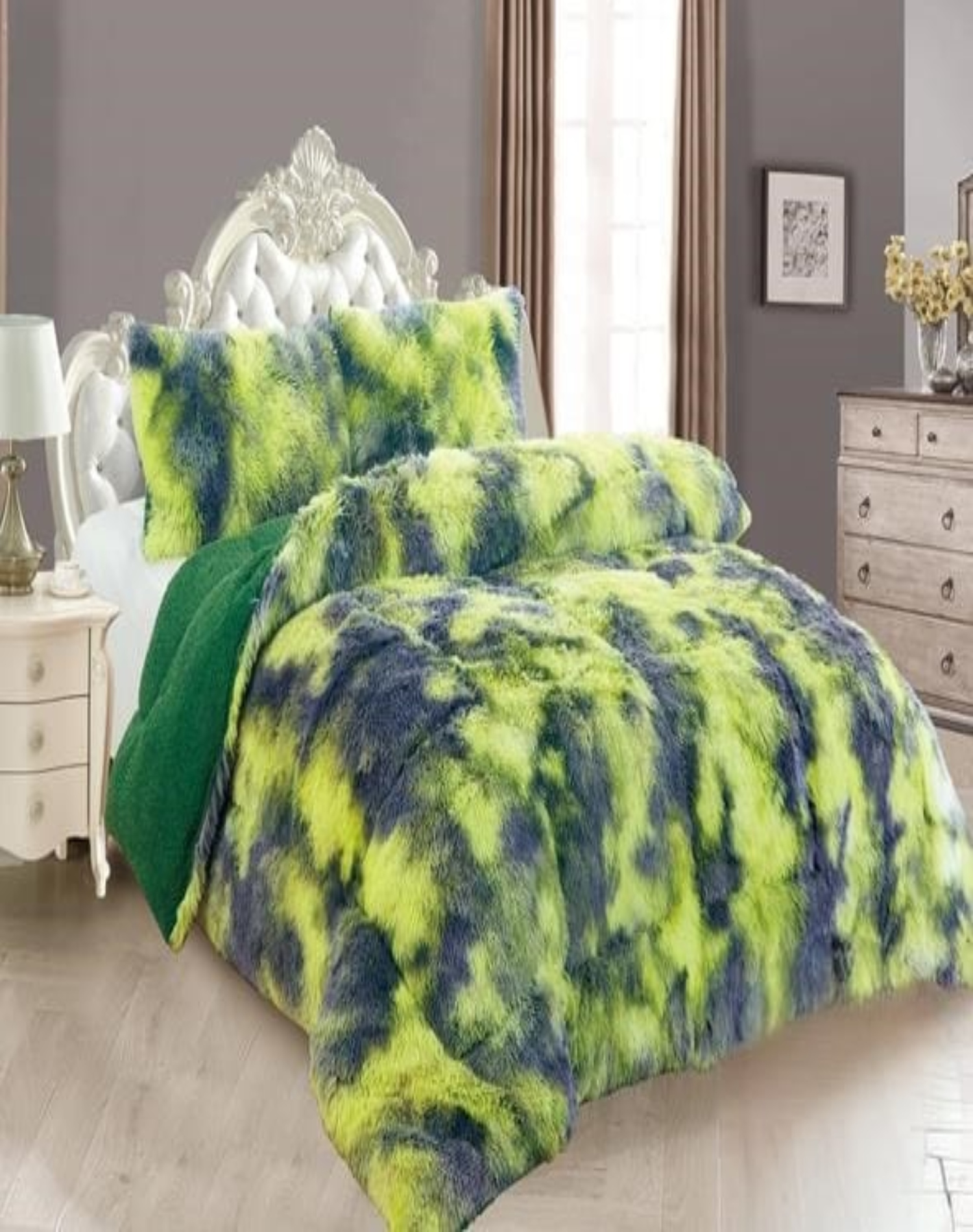 COBERTOR MULTICOLOR INVIERNO 230X250 CHIPORRO PELO LARGO C14 - 3