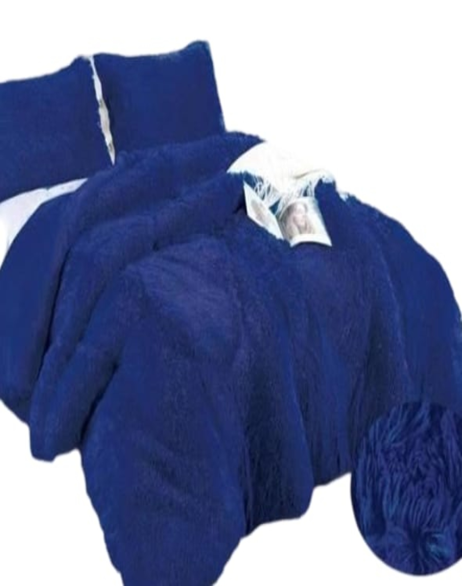 COBERTOR AZUL INVIERNO 230X250 CHIPORRO PELO LARGO C5 - 2