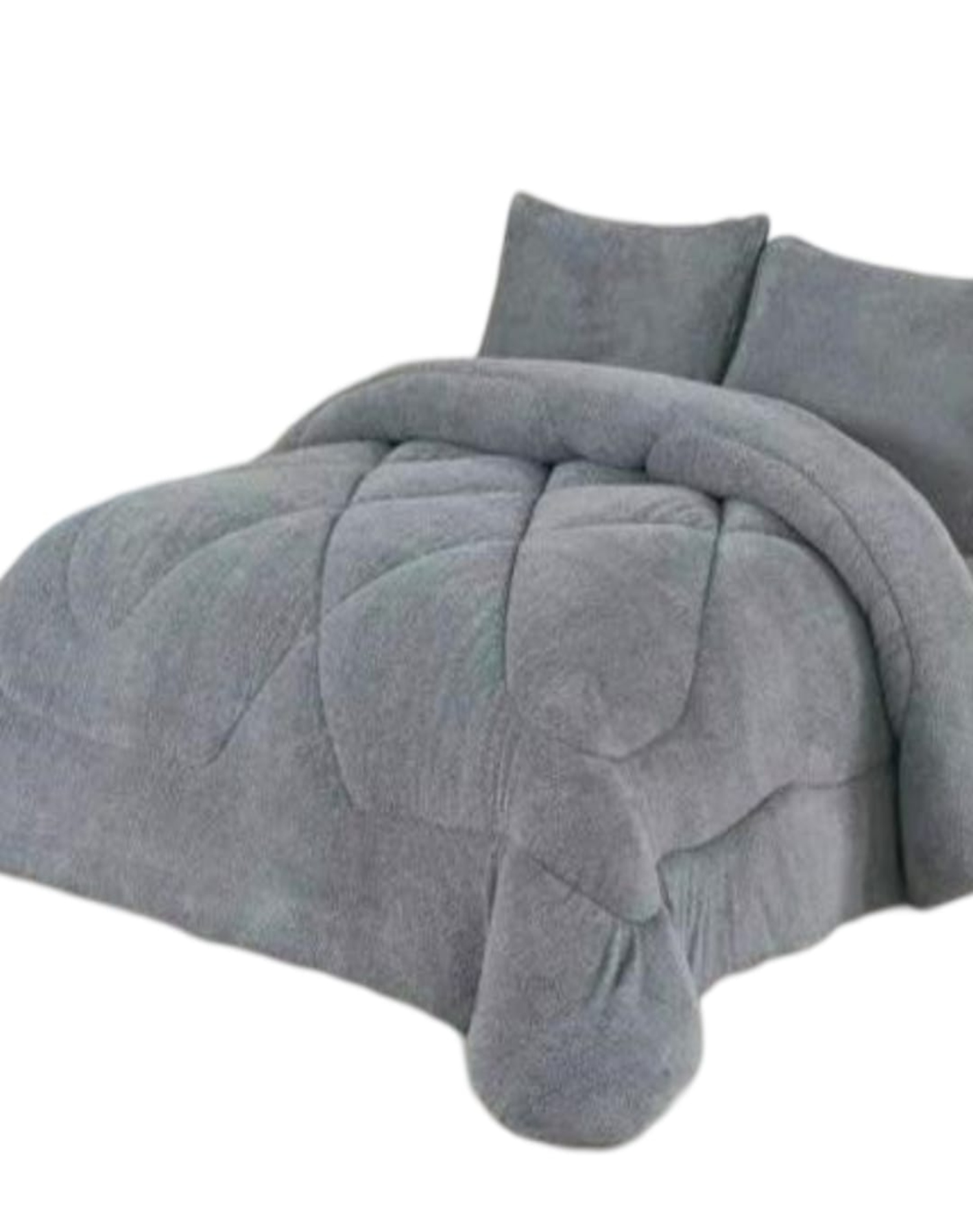 COBERTOR PLUSH GRIS INVIERNO 230X250 CHIPORRO ULTRA CÁLIDO A40 - 1